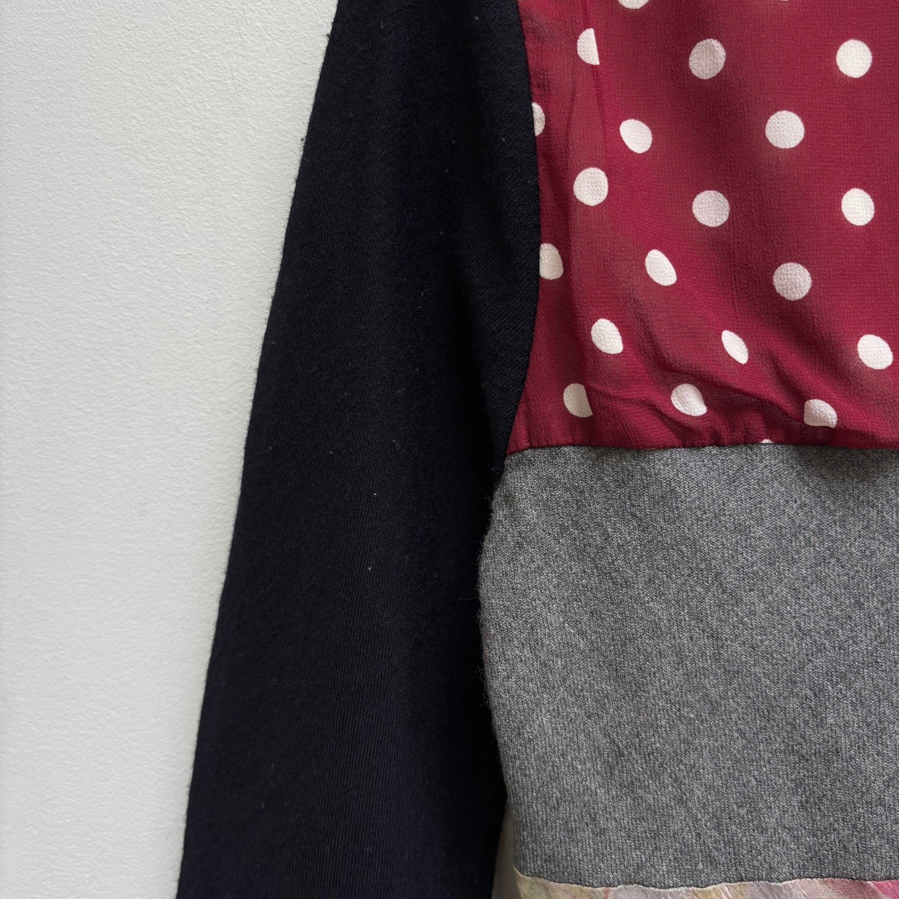 FW00 Comme Des Garçons Tricot Fluted Patchwork Dress - Image 16