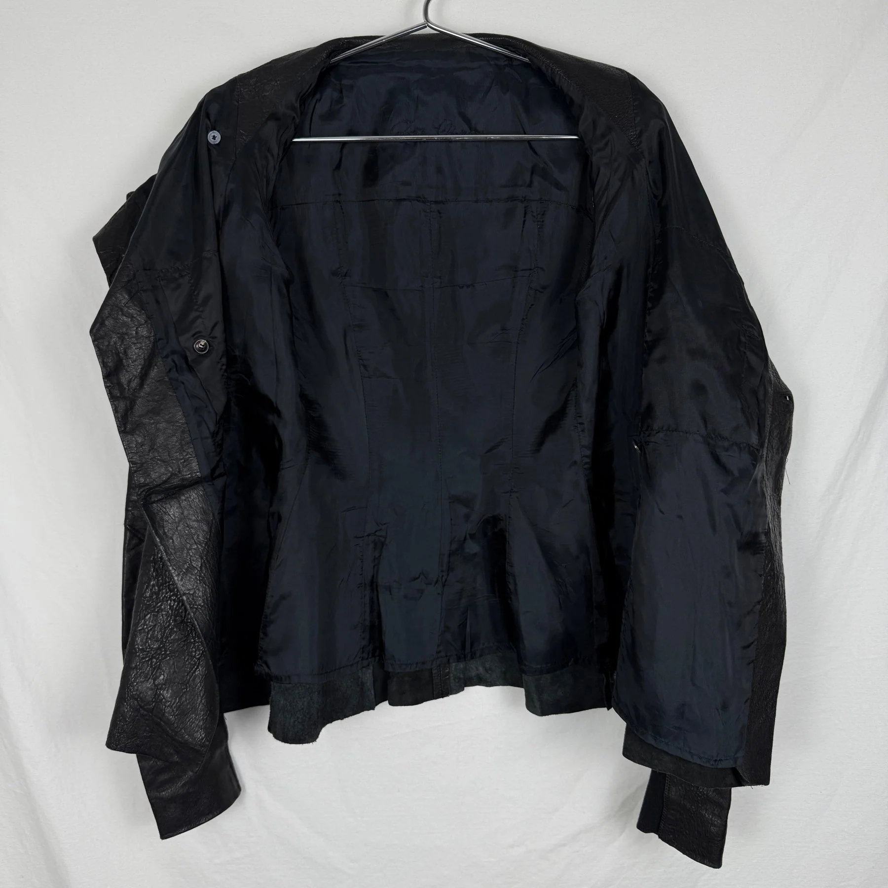 FW01 Rick Owens Button Up Leather Jacket - Image 9