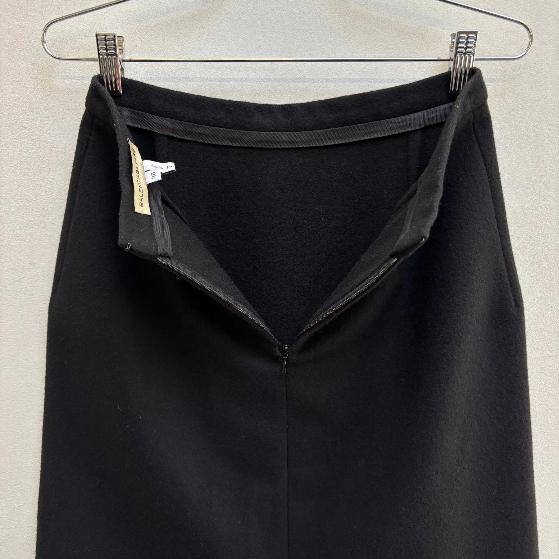 FW03 Balenciaga by Nicolas Ghesquiere Wool Pencil Skirt - Image 8