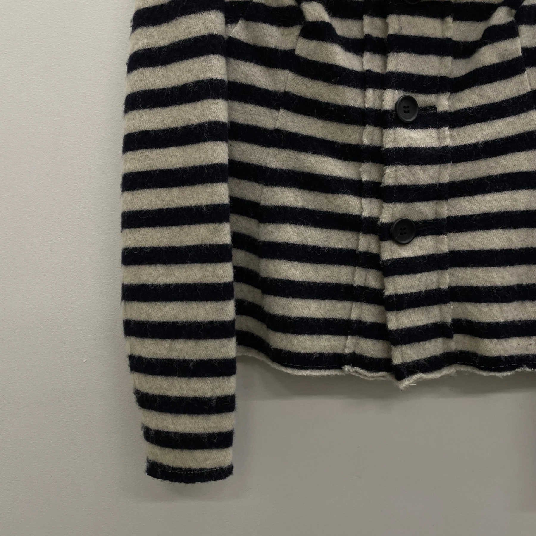 FW03 Junya Watanabe Wool Striped Button Up Blazer - Image 5