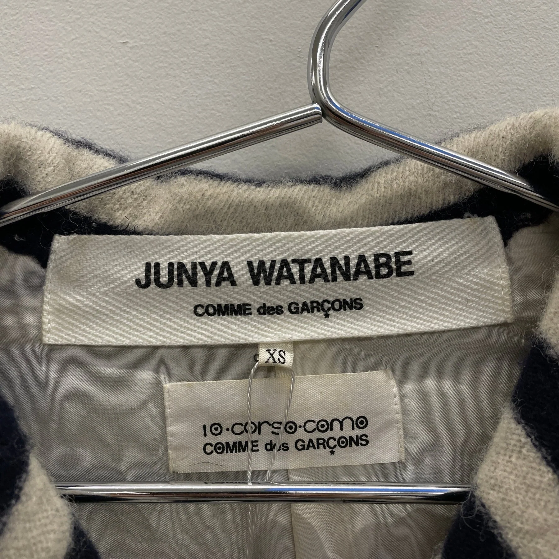 FW03 Junya Watanabe Wool Striped Button Up Blazer - Image 8