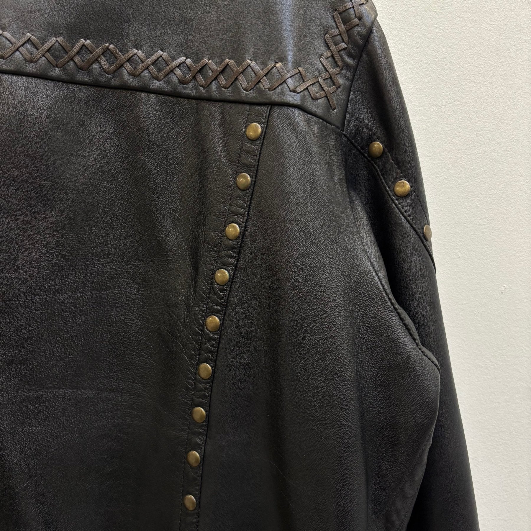 FW05 Roberto Cavalli Studded Leather Jacket - Image 9
