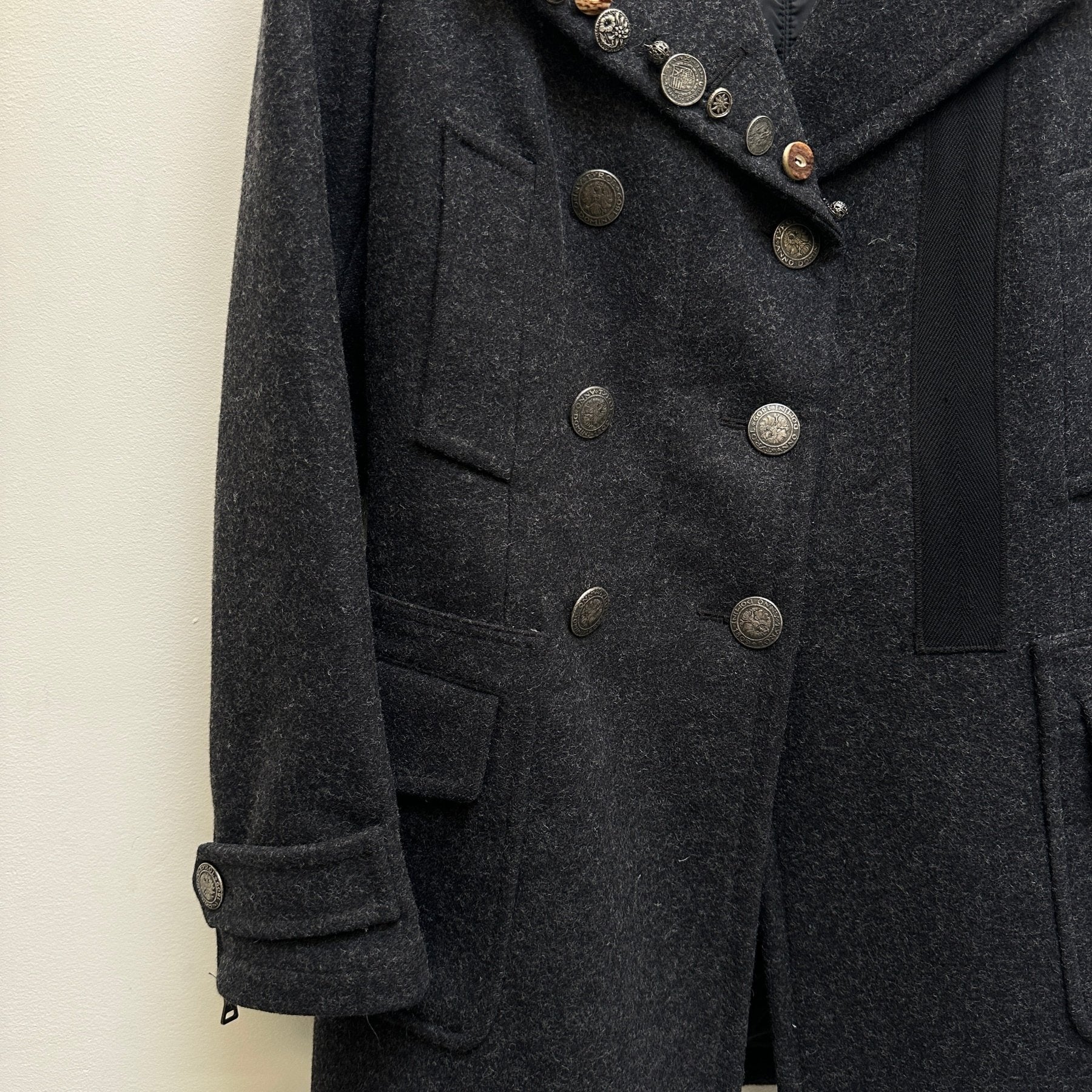 FW06 Prada Ornamented Wool Top Coat - Image 4