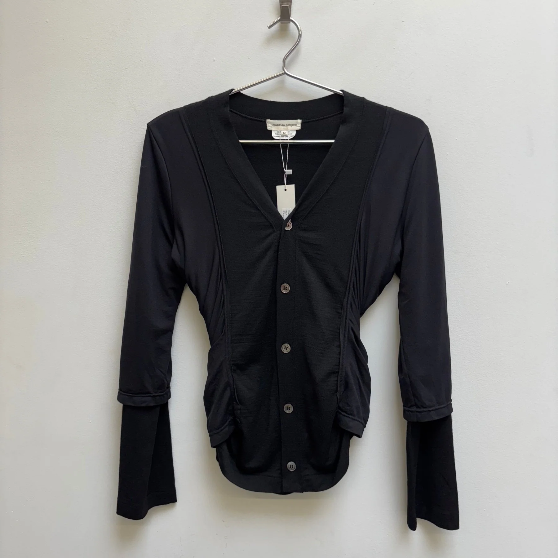 FW07 Comme Des Garçons Layered Side Gather Cardigan