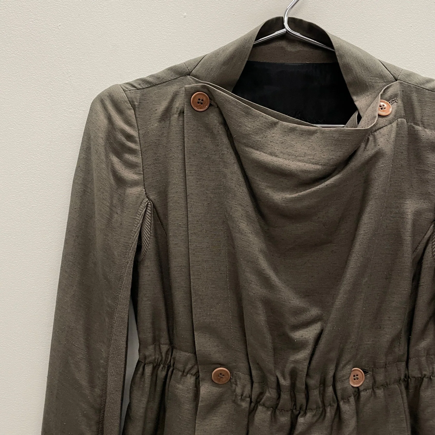 FW06 Rick Owens “DUSTOLATOR” Frayed High Neck Jacket - Image 4