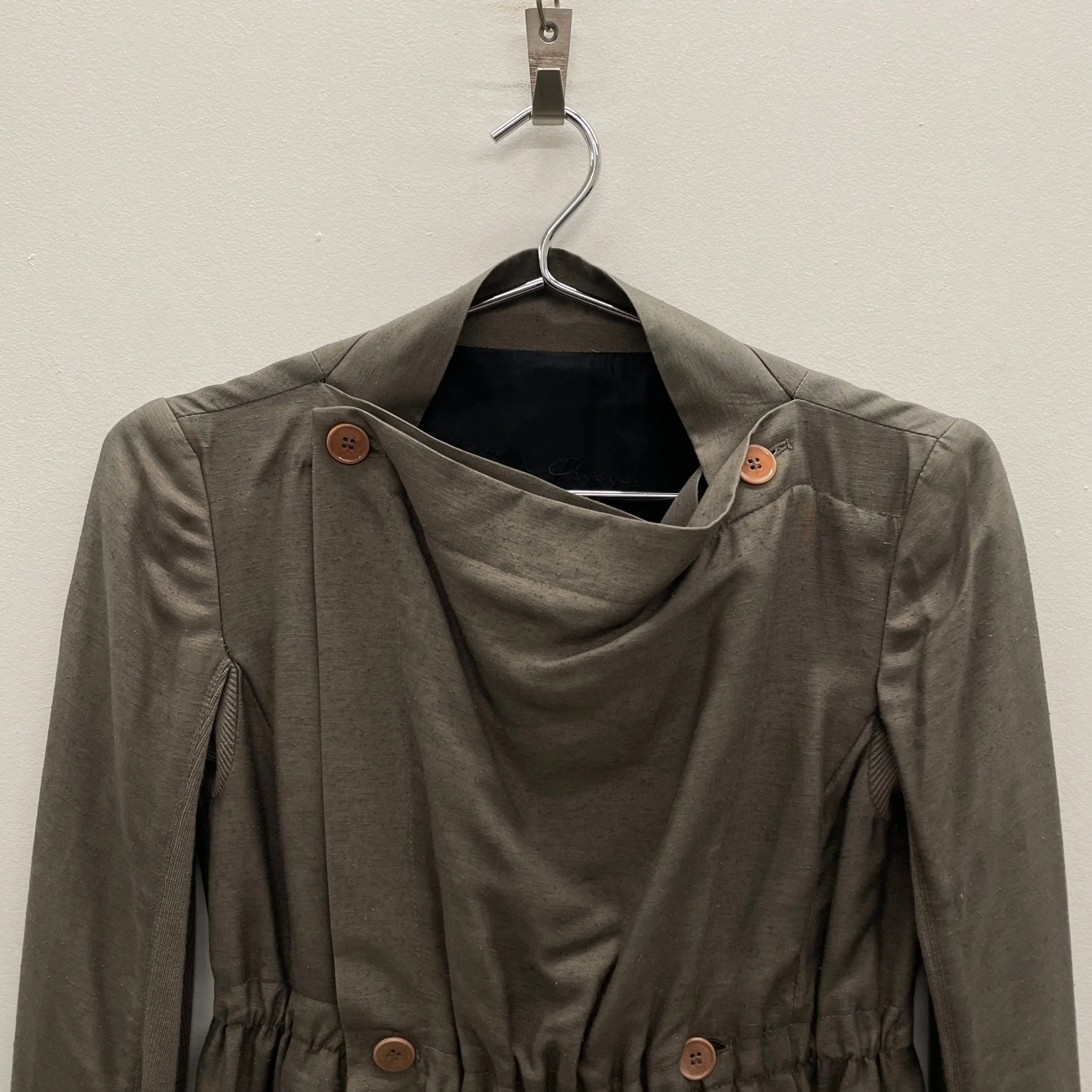 FW06 Rick Owens “DUSTOLATOR” Frayed High Neck Jacket - Image 6