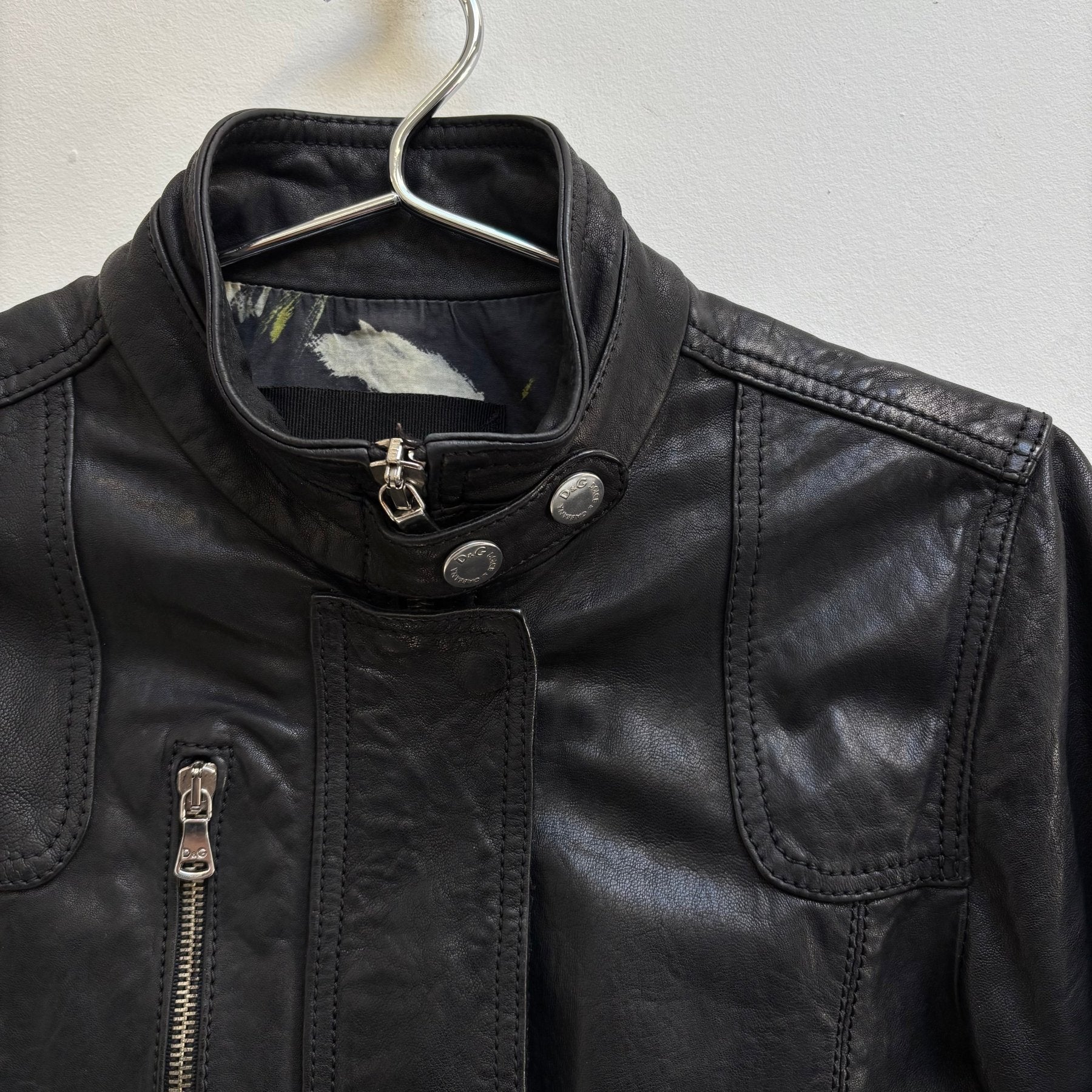 FW08 Dolce & Gabbana Cargo Pocket Leather Jacket - Image 3