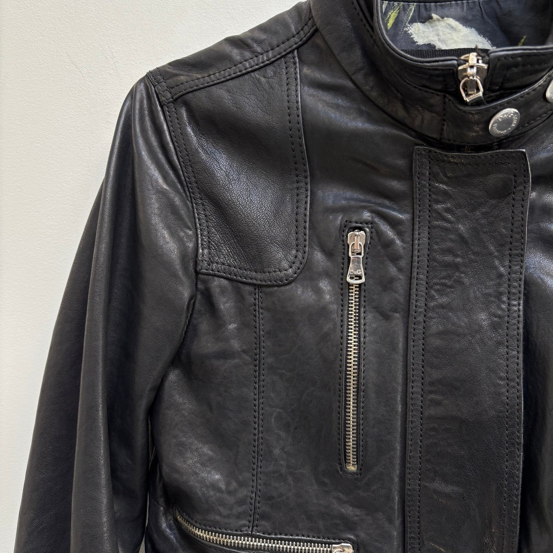 FW08 Dolce & Gabbana Cargo Pocket Leather Jacket - Image 4