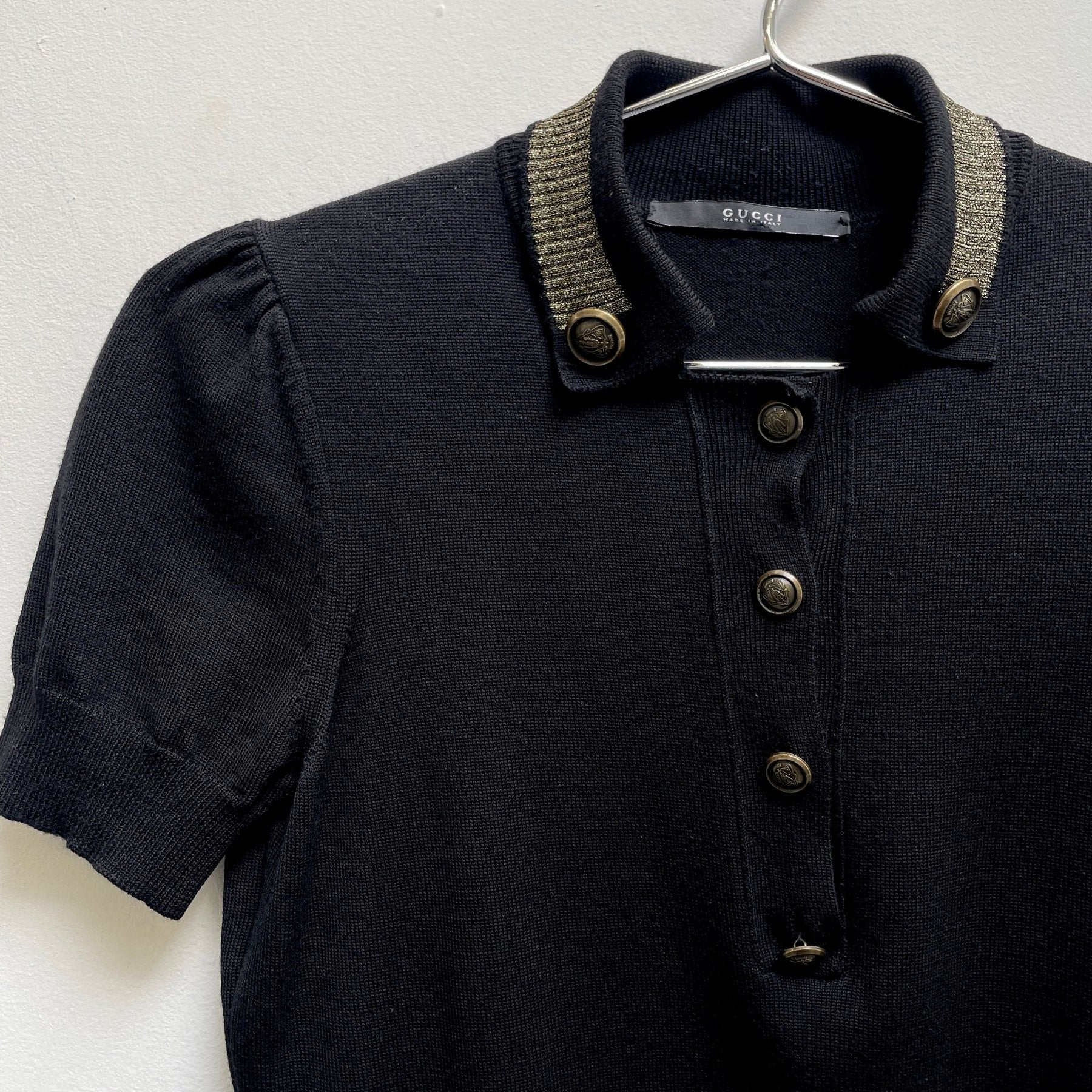 FW08 Gucci By Frida Giannini Puff Sleeve Polo - Image 4