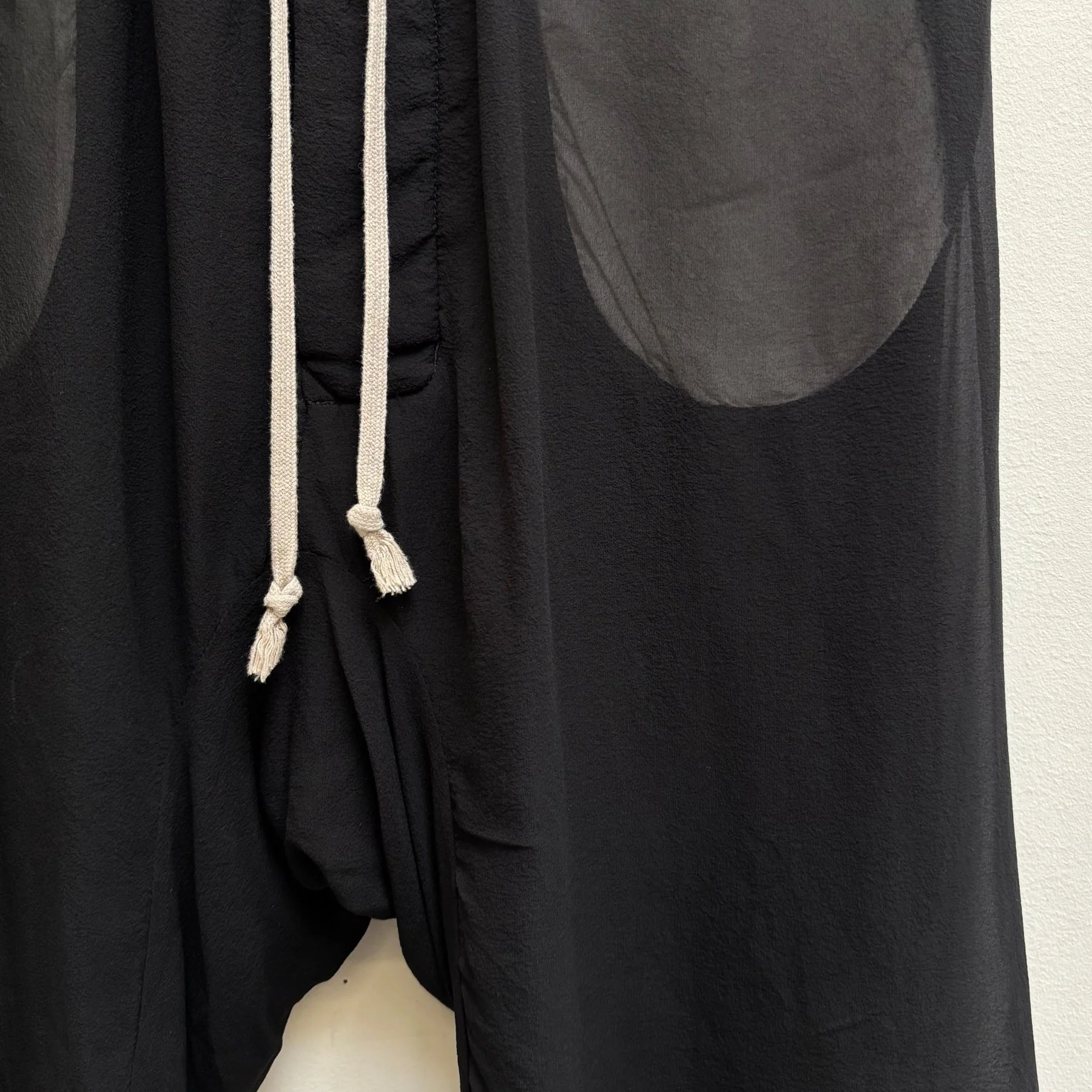 FW09 Rick Owens ‘CRUST’ Drop Crotch Silk Shorts - Image 8
