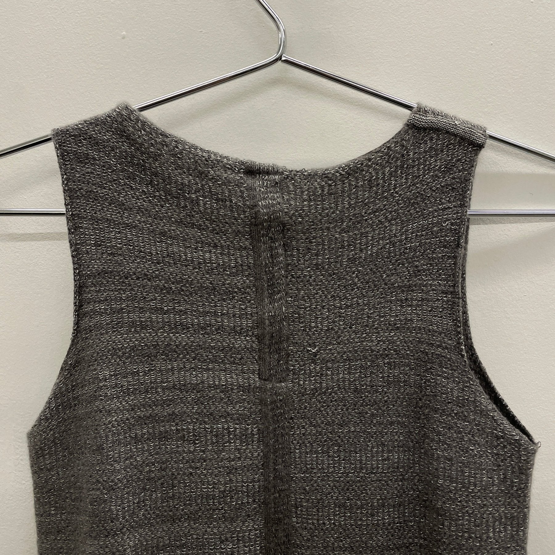 FW09 Rick Owens “CRUST” Silver Knitted Tank Top - Image 6