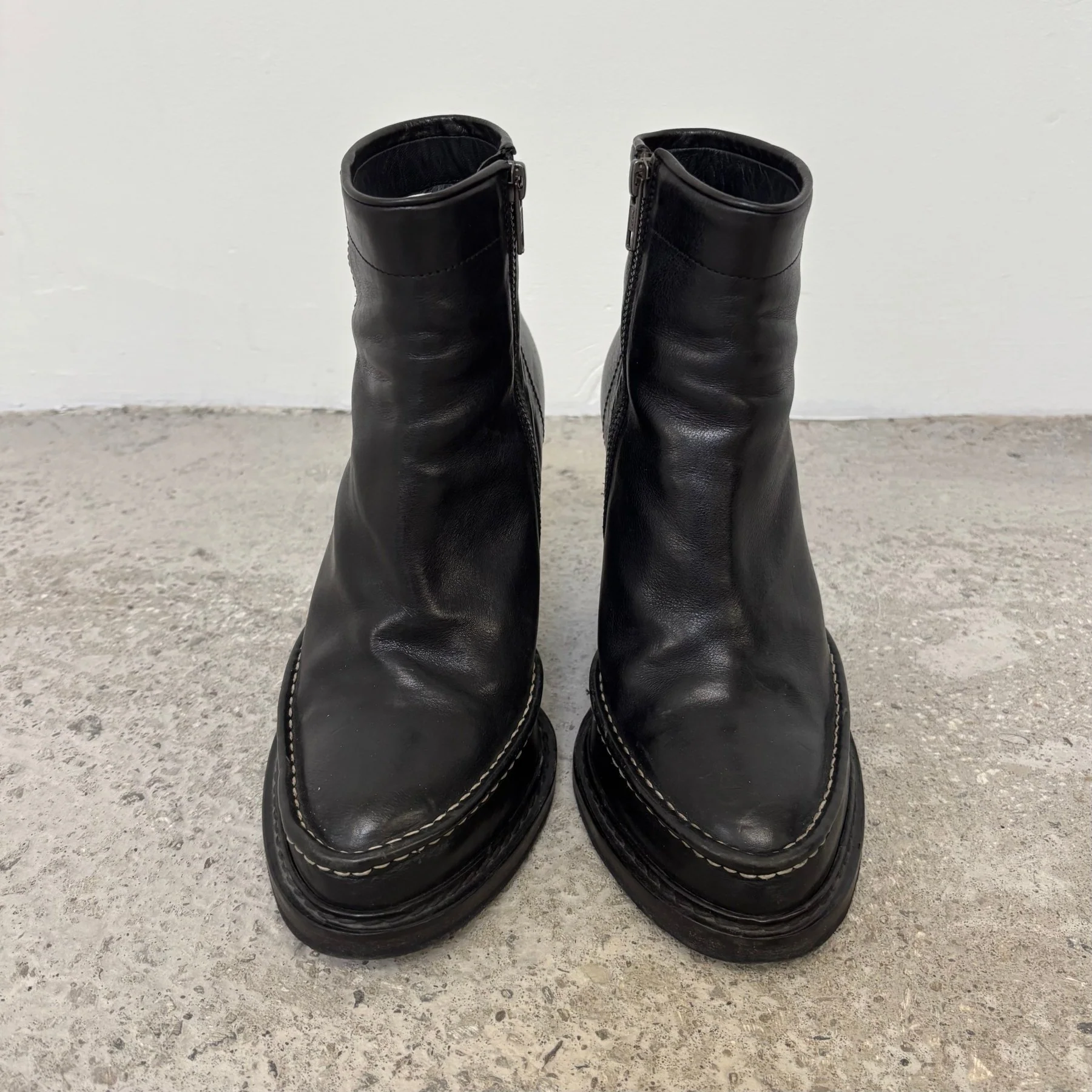 FW10 Ann Demeulemeester Stiletto Wedge Ankle Boots - Image 3