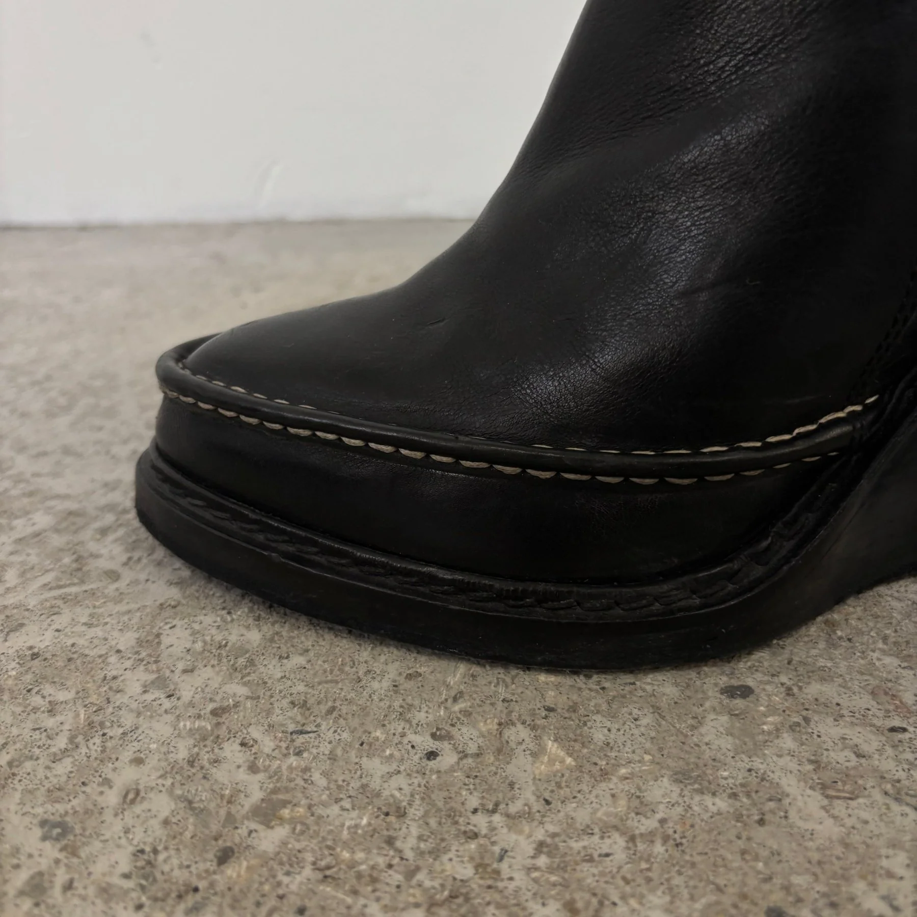 FW10 Ann Demeulemeester Stiletto Wedge Ankle Boots - Image 6