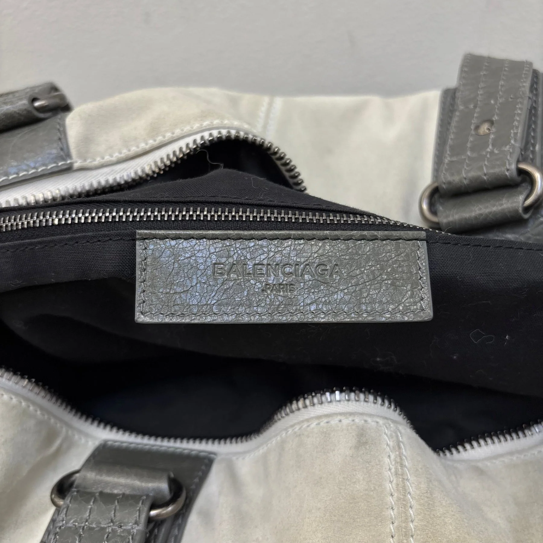 FW14 Balenciaga Suede Dual Pocket Duffle Bag - Image 19