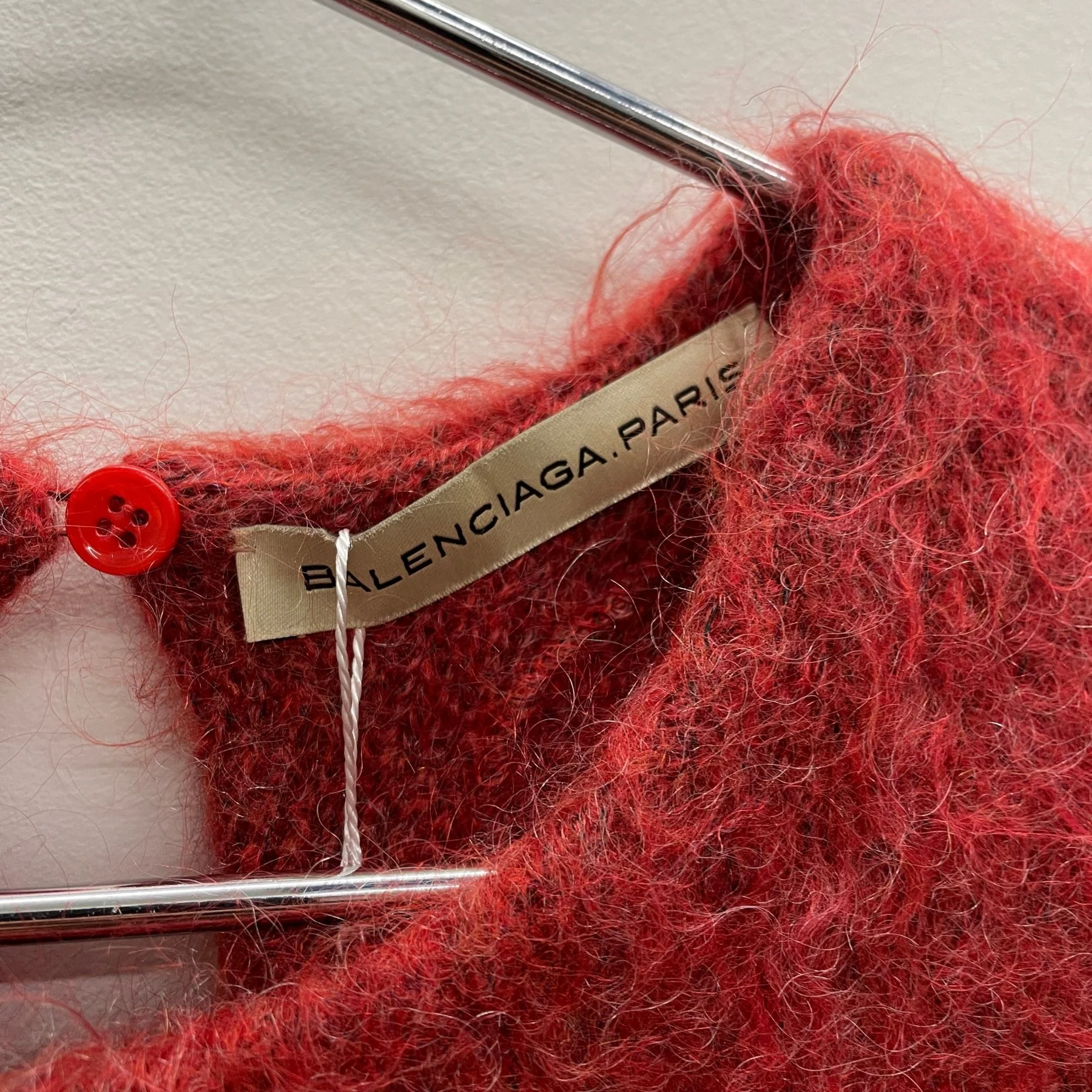 FW11 Balenciaga By Nicholas Ghesquiere Red Mohair Top - Image 10