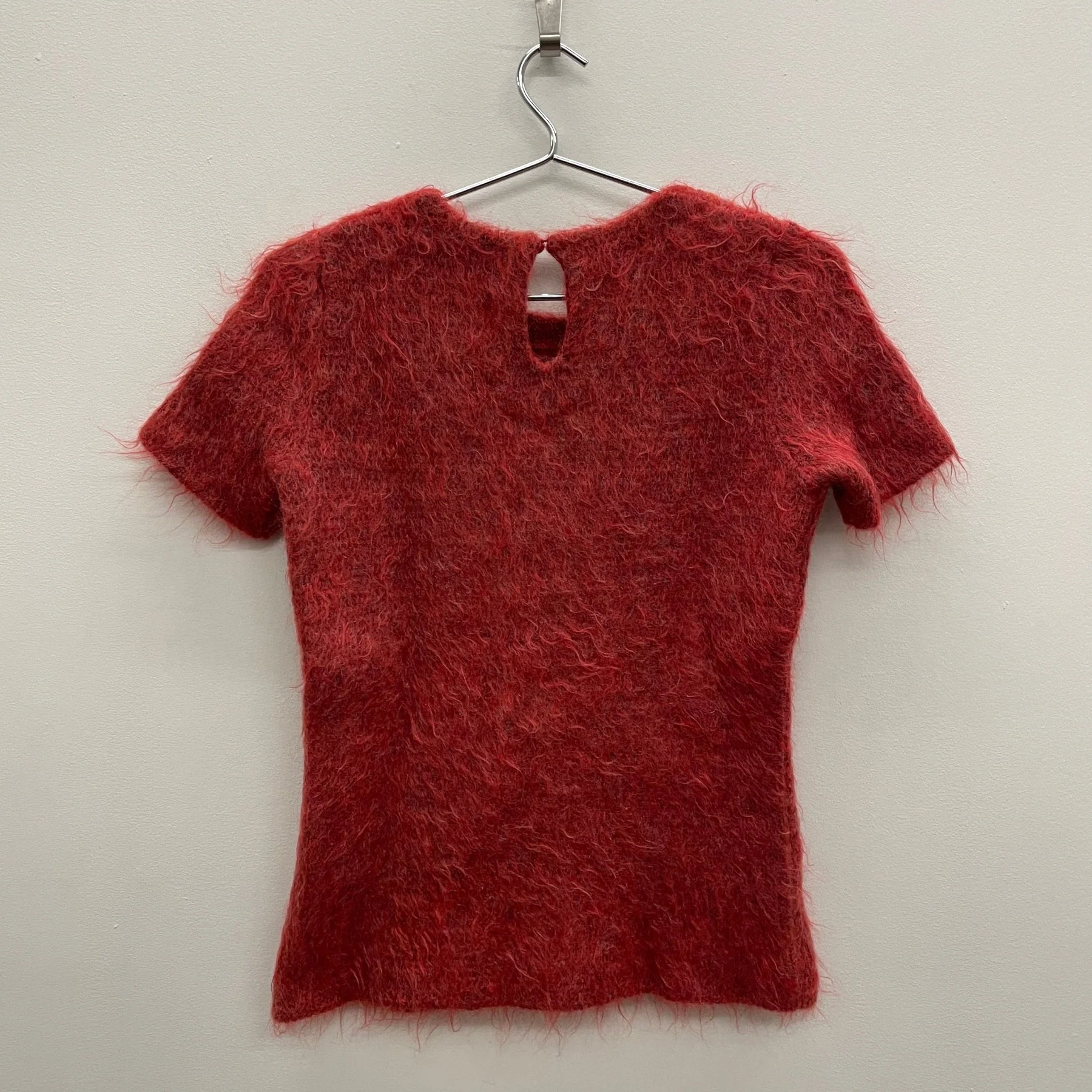 FW11 Balenciaga By Nicholas Ghesquiere Red Mohair Top - Image 6