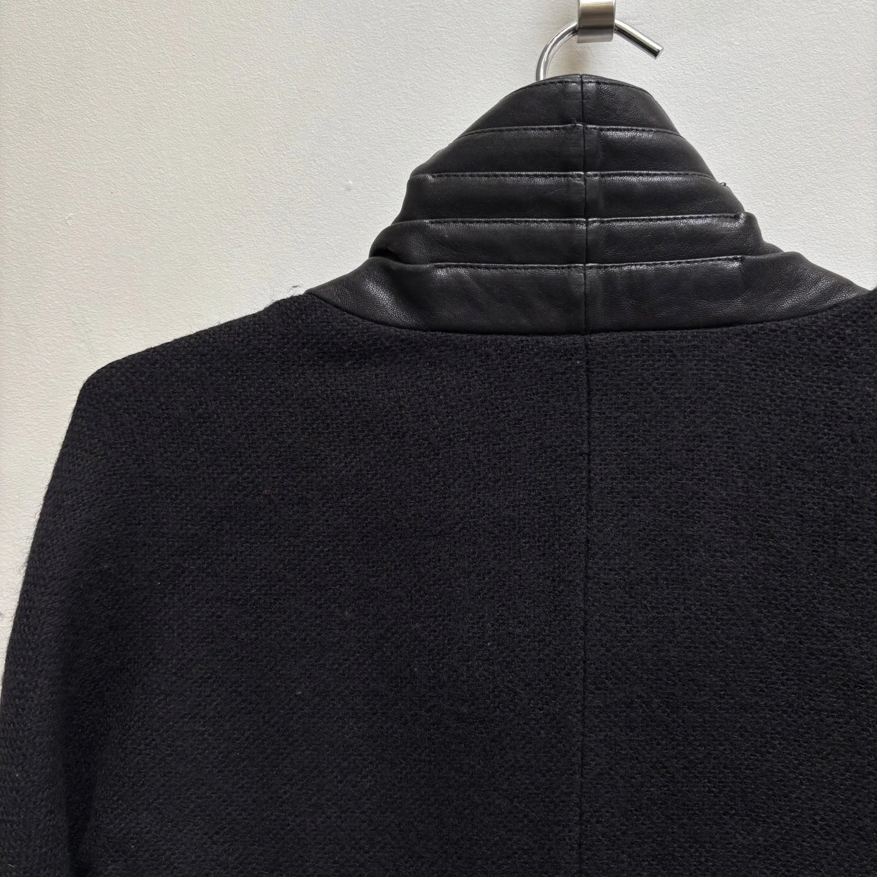 FW11 Haider Ackermann Draped Leather Wool Zip Up Jacket - Image 6