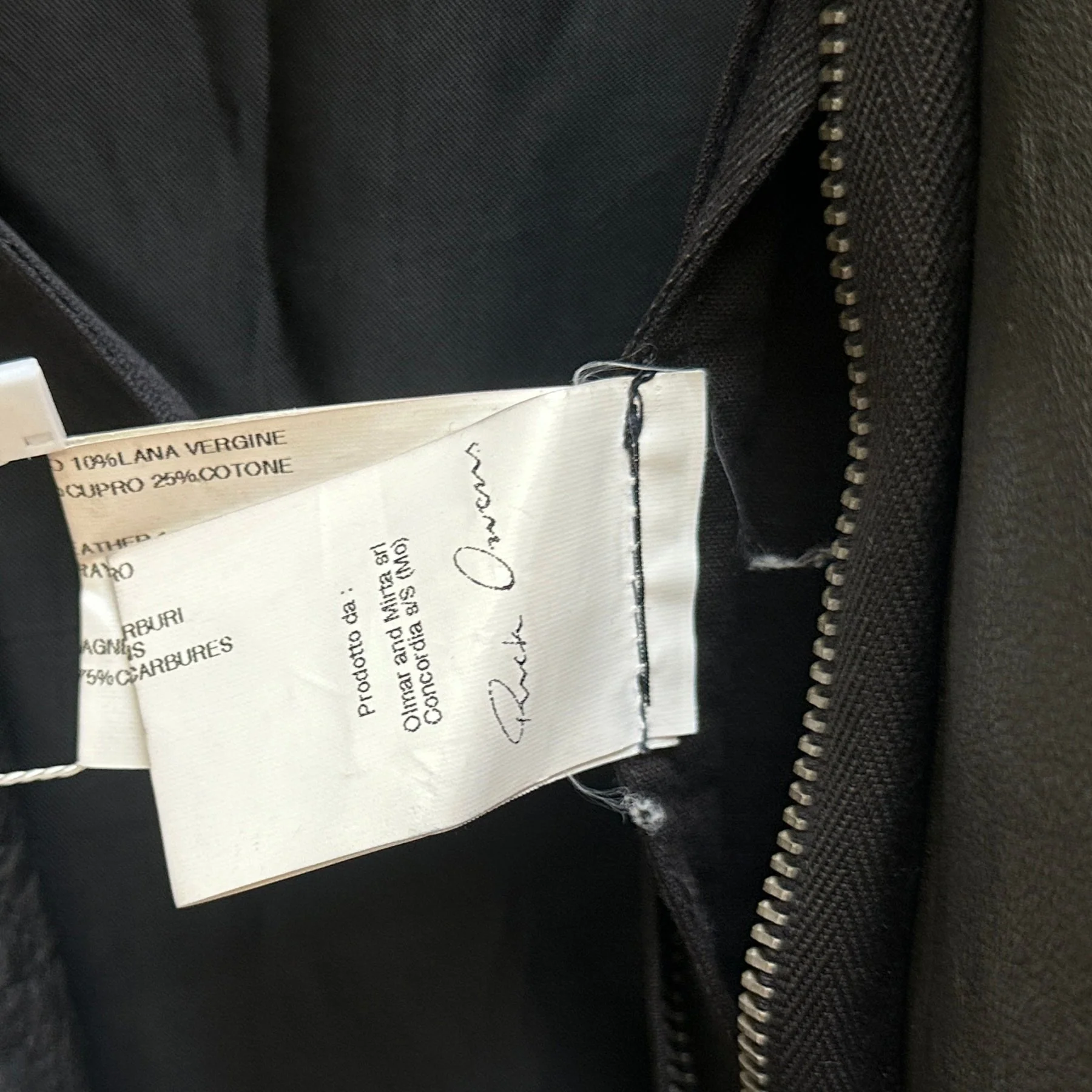 FW11 Rick Owens “LIMO” High Neck Intarsia Leather Jacket - Image 9