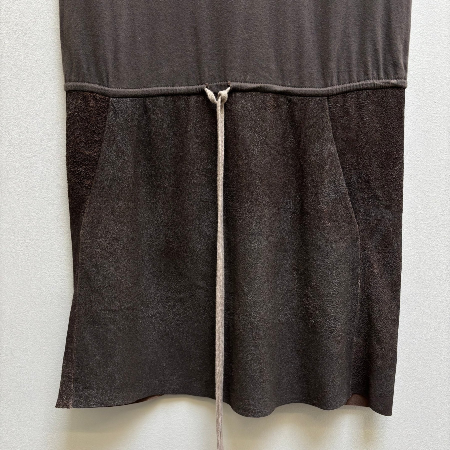 FW11 RICK OWENS “LIMO” LEATHER PATCH DRESS - Image 4