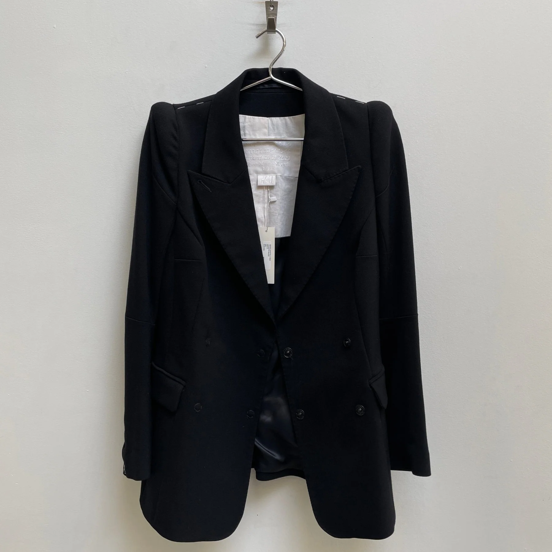 FW12 Maison Margiela X H&M Cigarette Double Breasted Blazer - Image 2