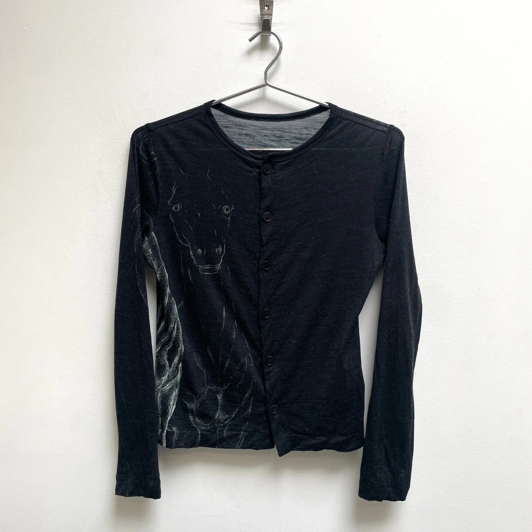 FW12 Yohji Yamamoto Horse Print Button-Up Longsleeve