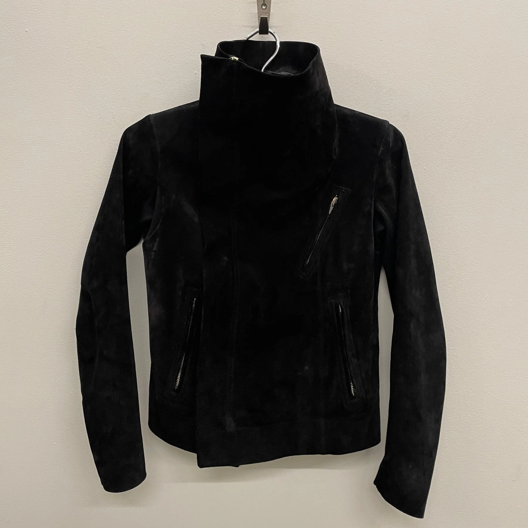 FW13 Rick Owens "Plinth" Suede Motorcycle Jacket