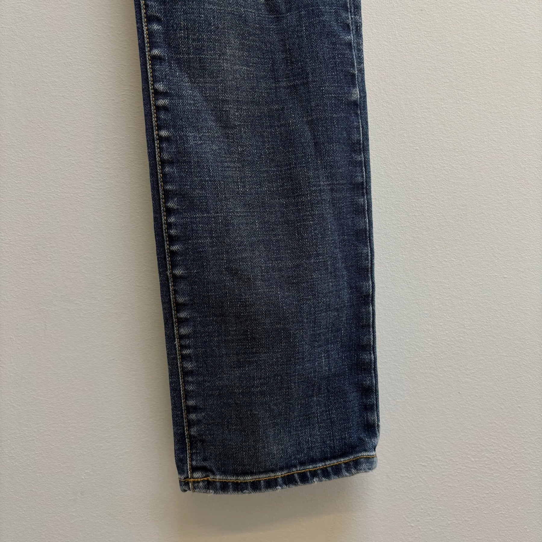 FW13 Saint Laurent Paris Splattered Mid Wash Jeans - Image 8