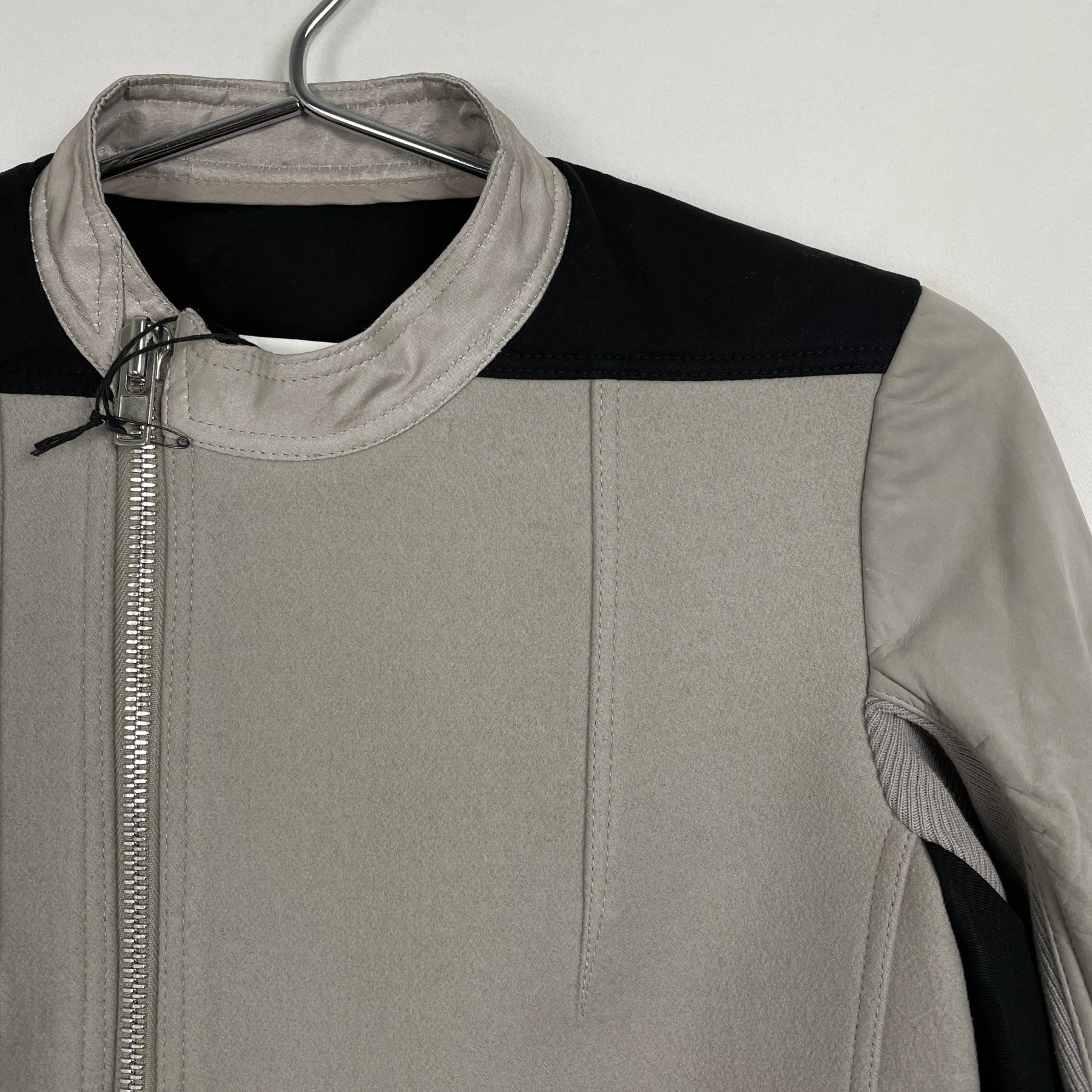 FW14 Rick Owens Split Biker Frilled Jacket - Image 5