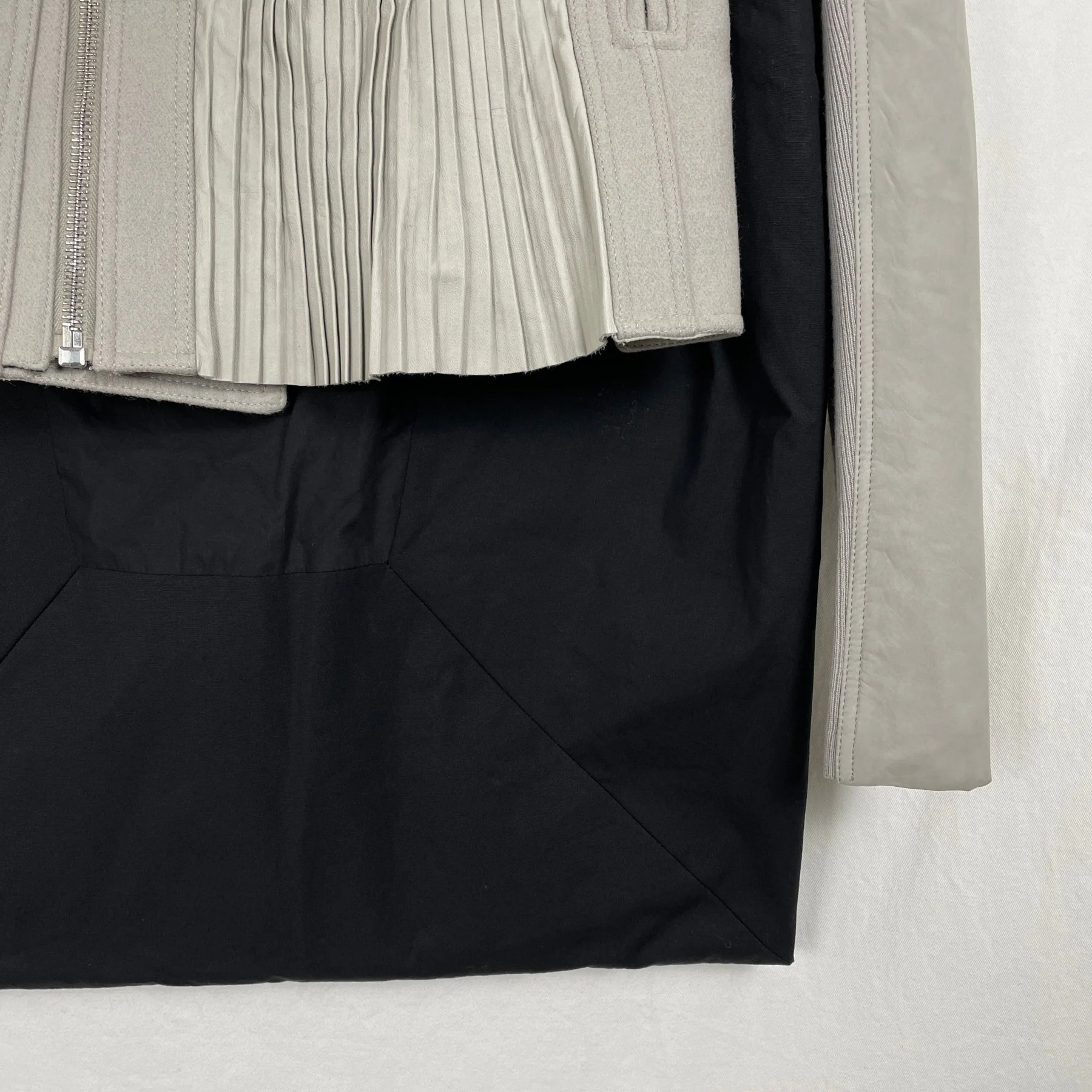 FW14 Rick Owens Split Biker Frilled Jacket - Image 6