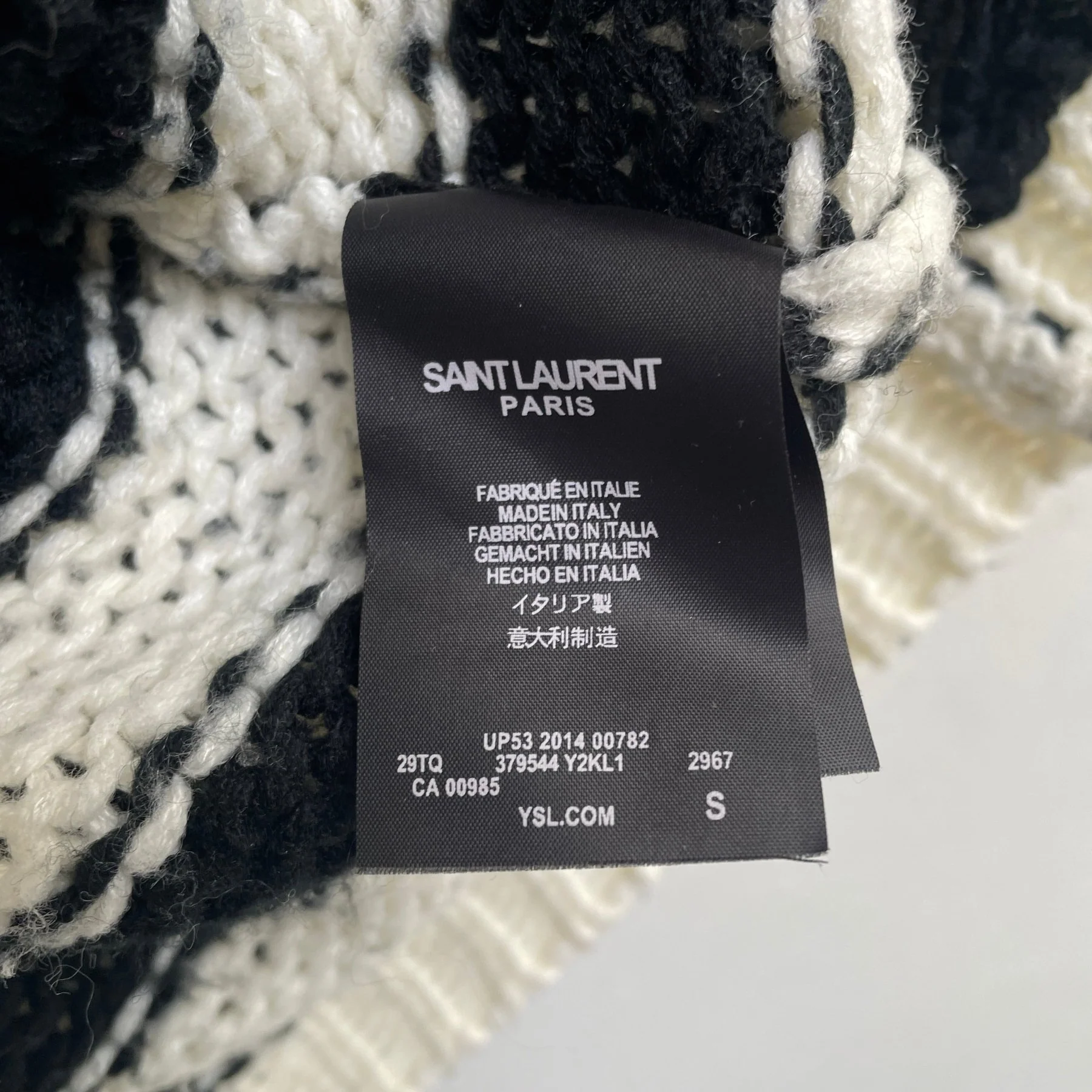FW14 Saint Laurent by Hedi Slimane Striped Knit Sweater - Image 9