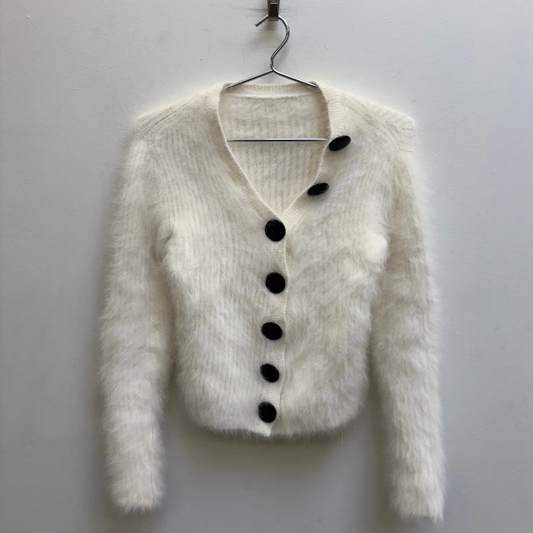 FW15 Balenciaga Angora Button Up Cardigan