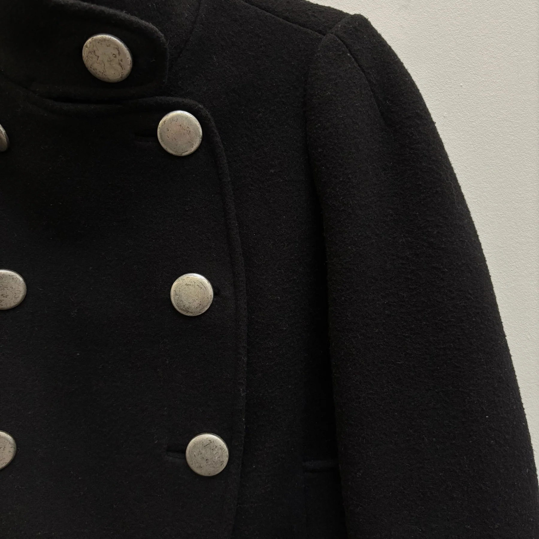 FW16 Balenciaga Metal Button Peacoat - Image 4