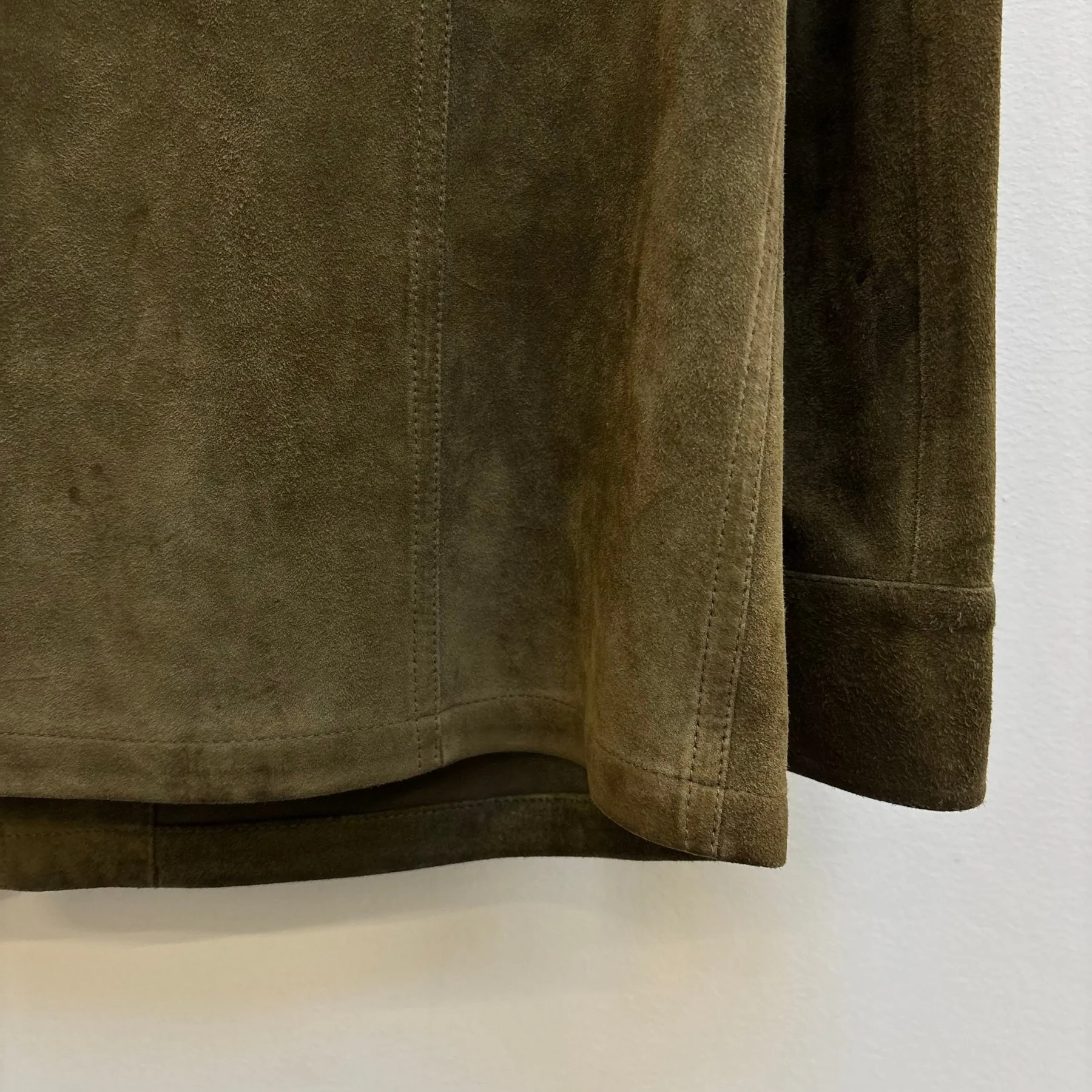 FW16 Yves Saint Laurent Suede Leather Military Jacket - Image 10