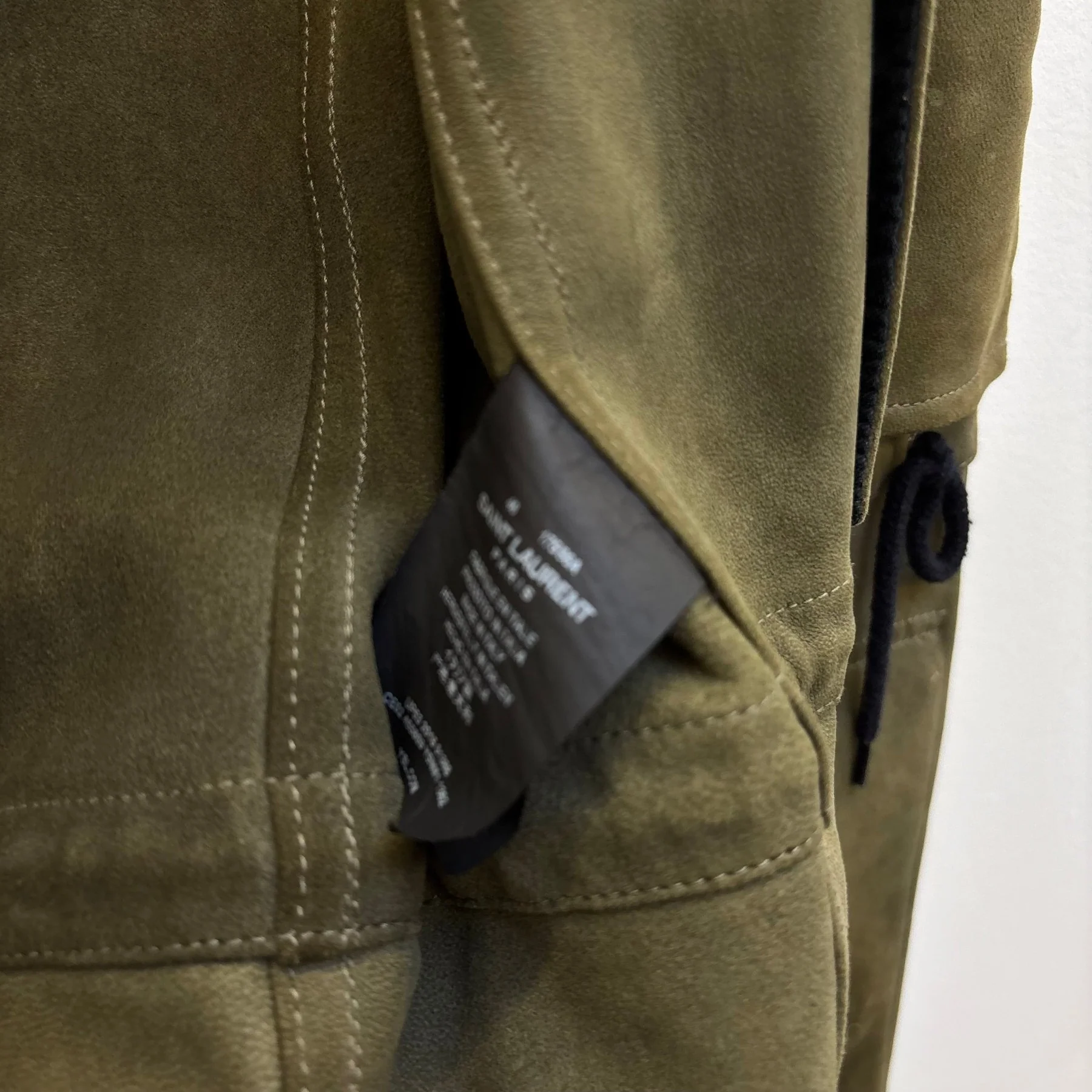 FW16 Yves Saint Laurent Suede Leather Military Jacket - Image 13