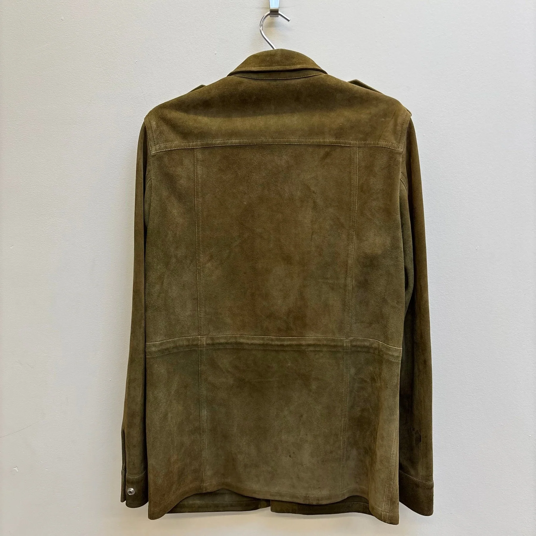 FW16 Yves Saint Laurent Suede Leather Military Jacket - Image 2