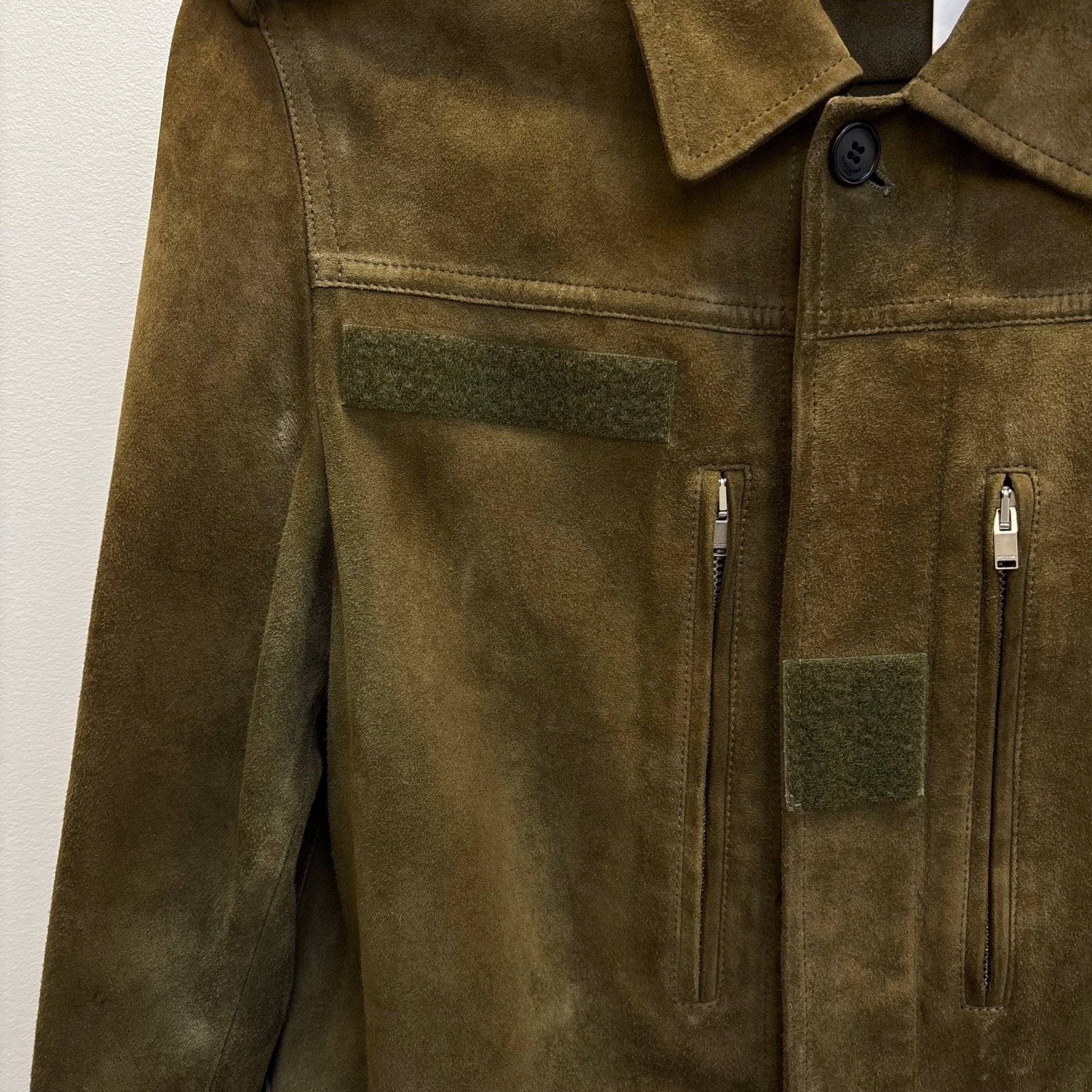 FW16 Yves Saint Laurent Suede Leather Military Jacket - Image 5