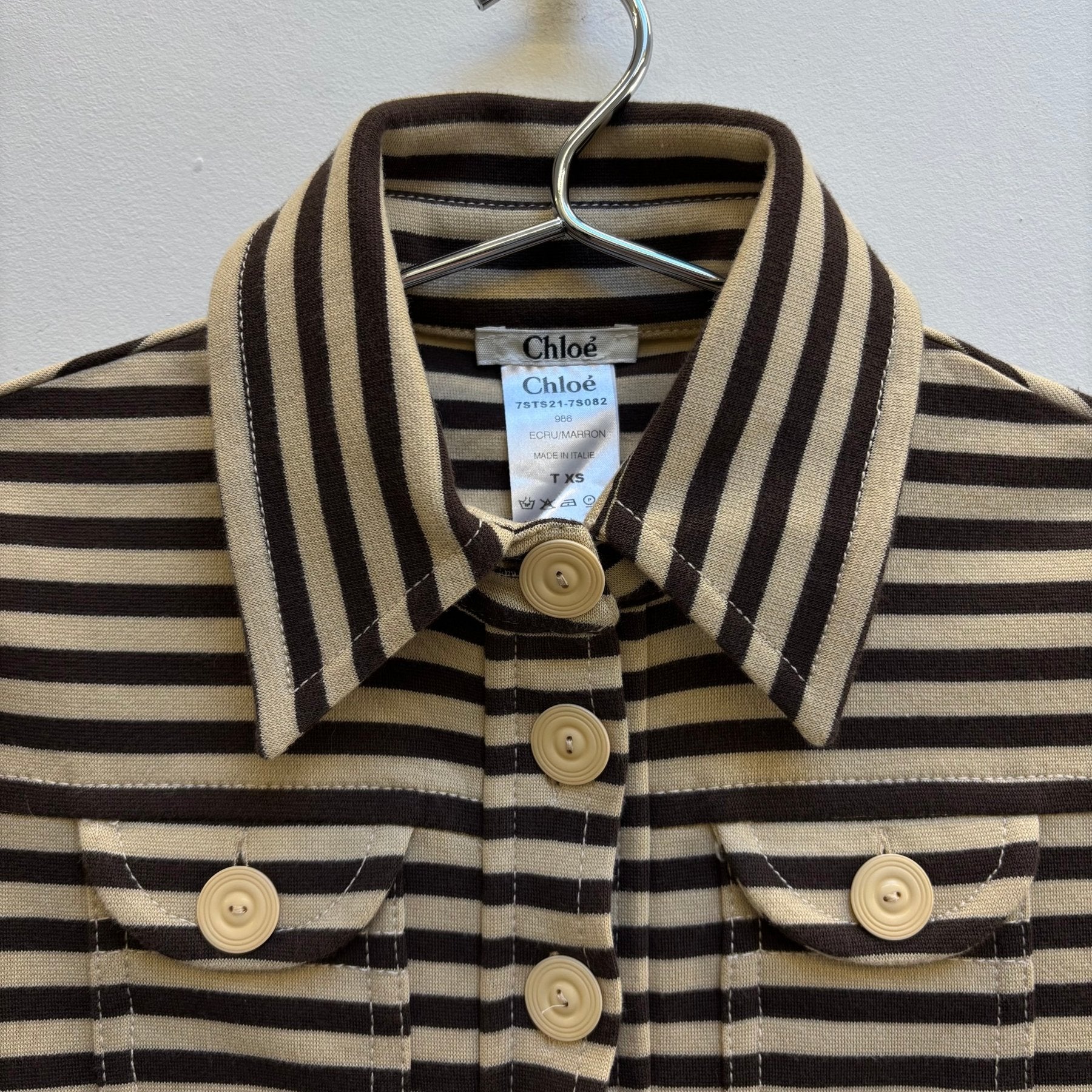 FW17 Chloe Striped Polo T-Shirt - Image 3