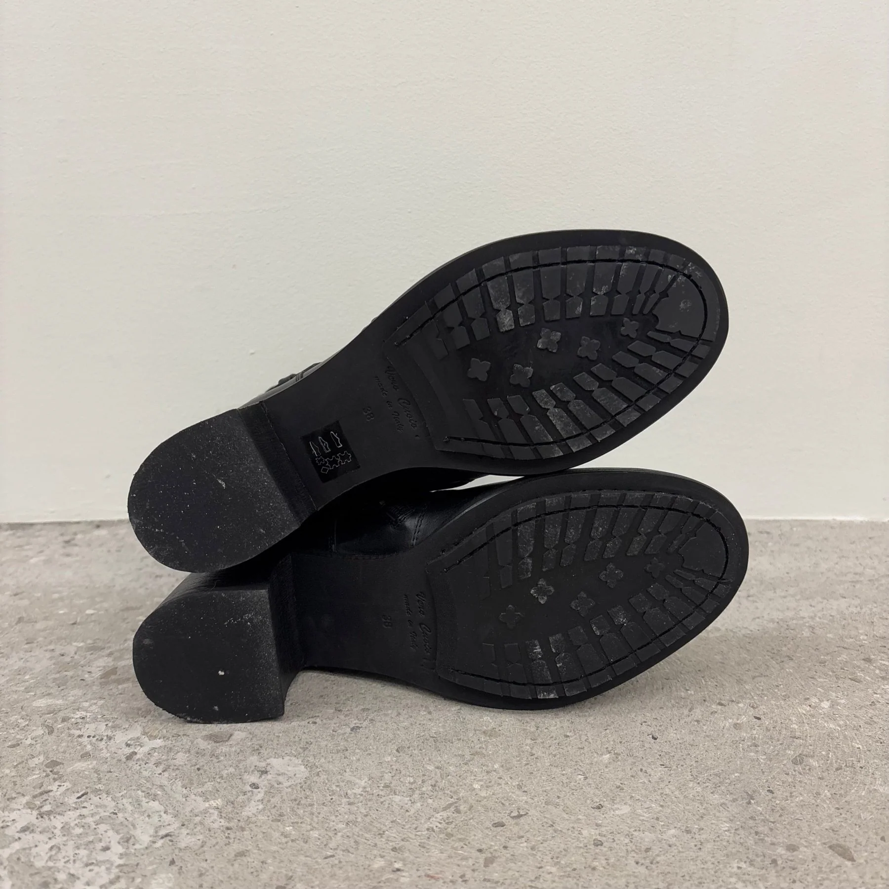 FW18 Ann Demeulemeester Leather Belt Heeled Boots - Image 10