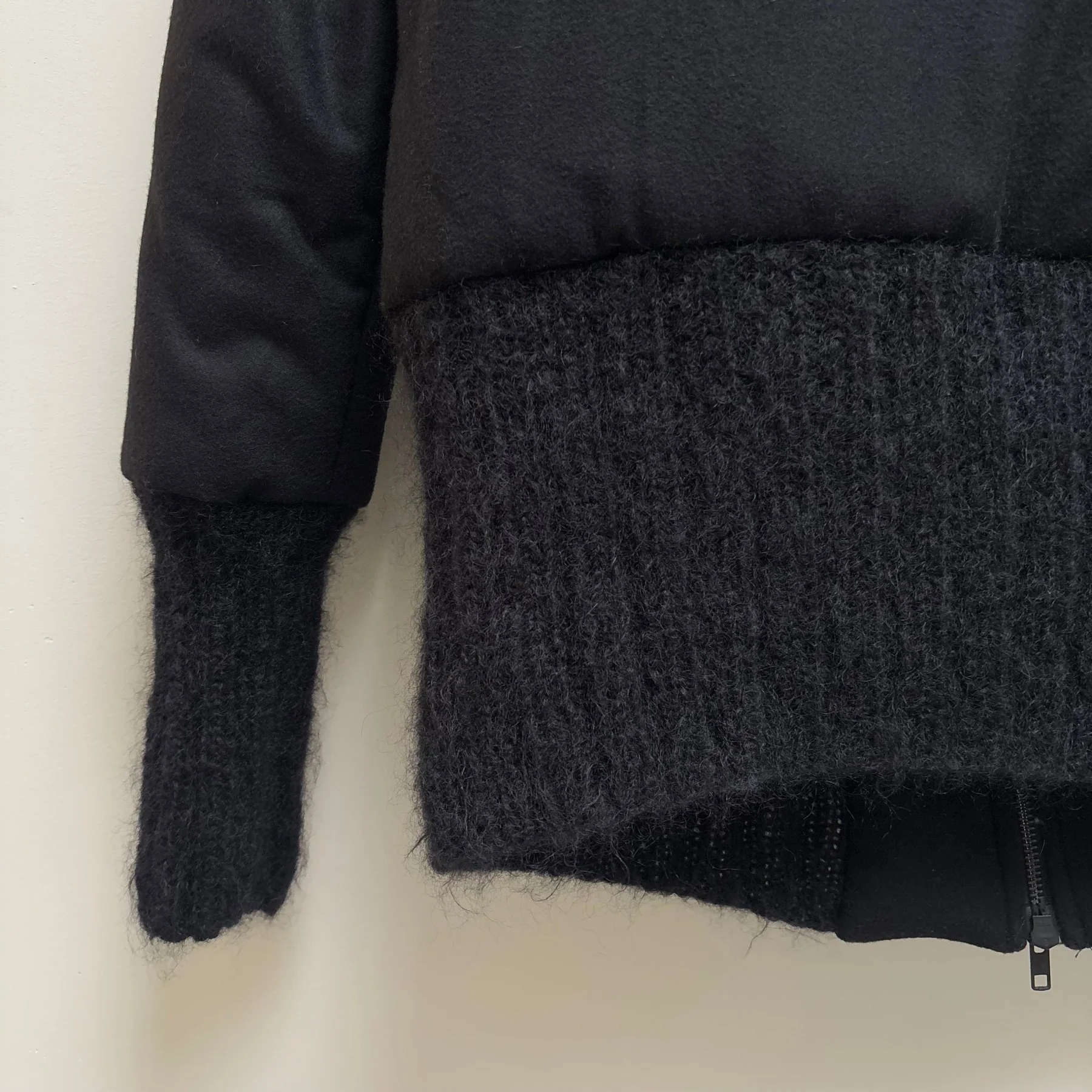 FW18 Ann Demeulemeester Wool Hooded Layered Jacket - Image 13