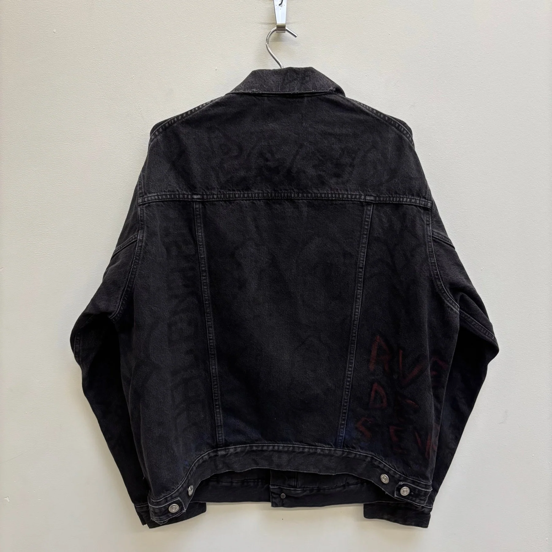 FW18 Balenciaga Trucker Paris Denim Jacket - Image 2