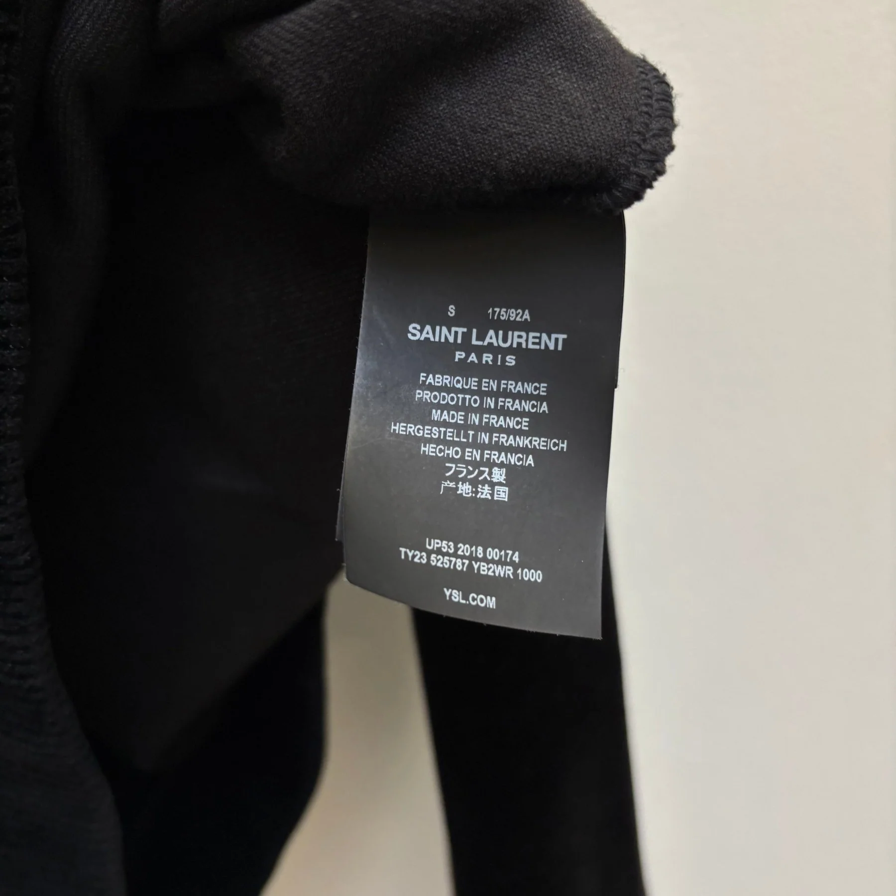 FW18 Saint Laurent Paris Distressed Velvet Hoodie - Image 11