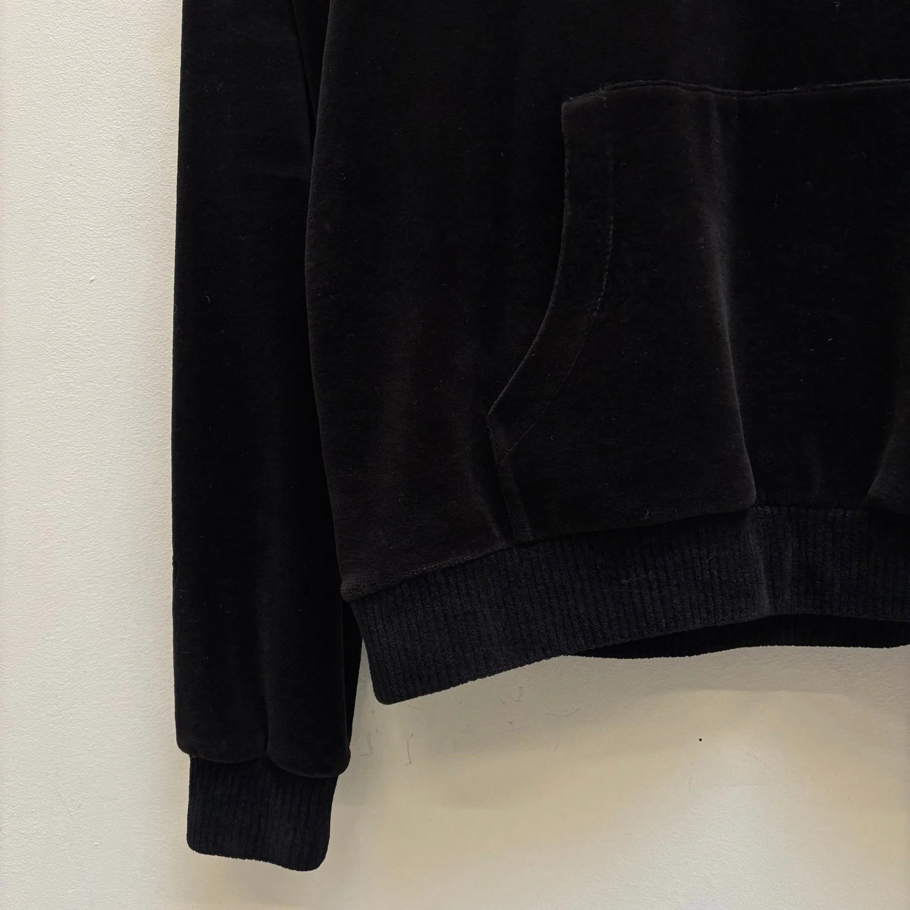 FW18 Saint Laurent Paris Distressed Velvet Hoodie - Image 6