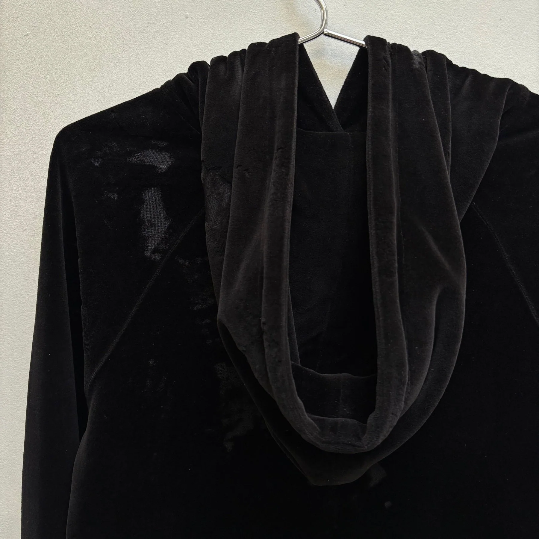 FW18 Saint Laurent Paris Distressed Velvet Hoodie - Image 7
