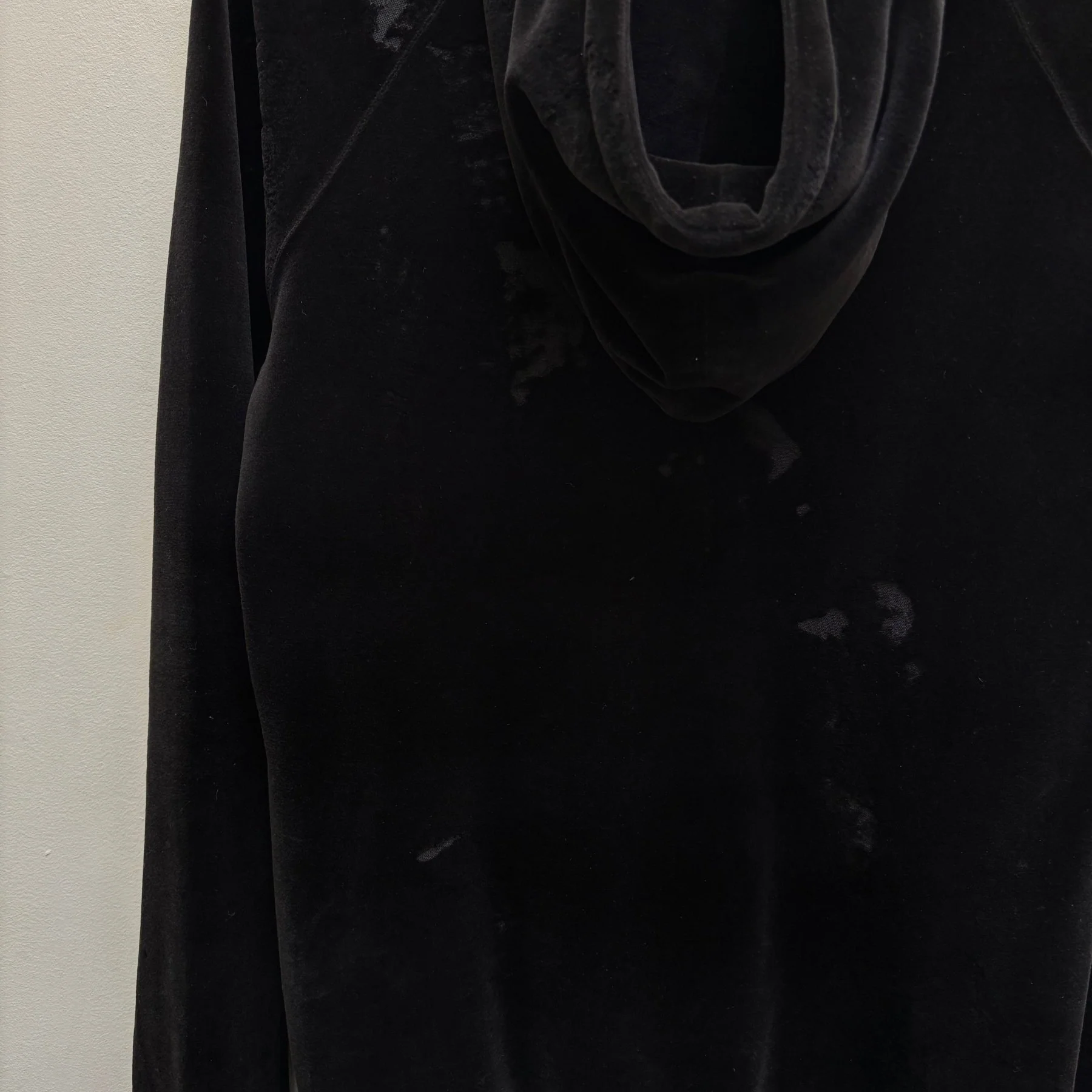 FW18 Saint Laurent Paris Distressed Velvet Hoodie - Image 8