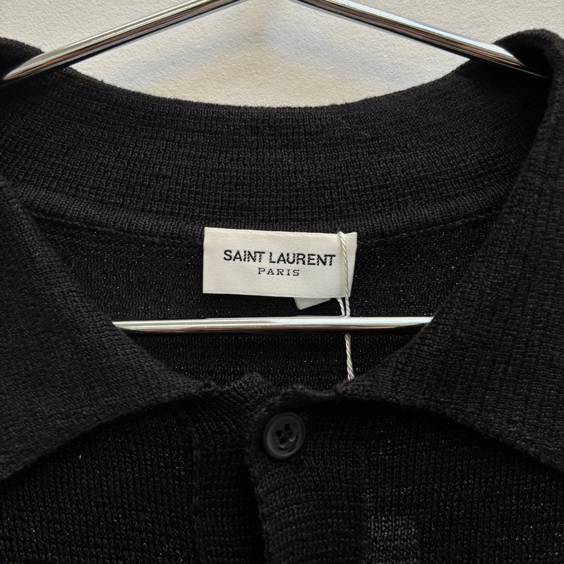 FW18 Saint Laurent Paris Striped Knit Polo - Image 10