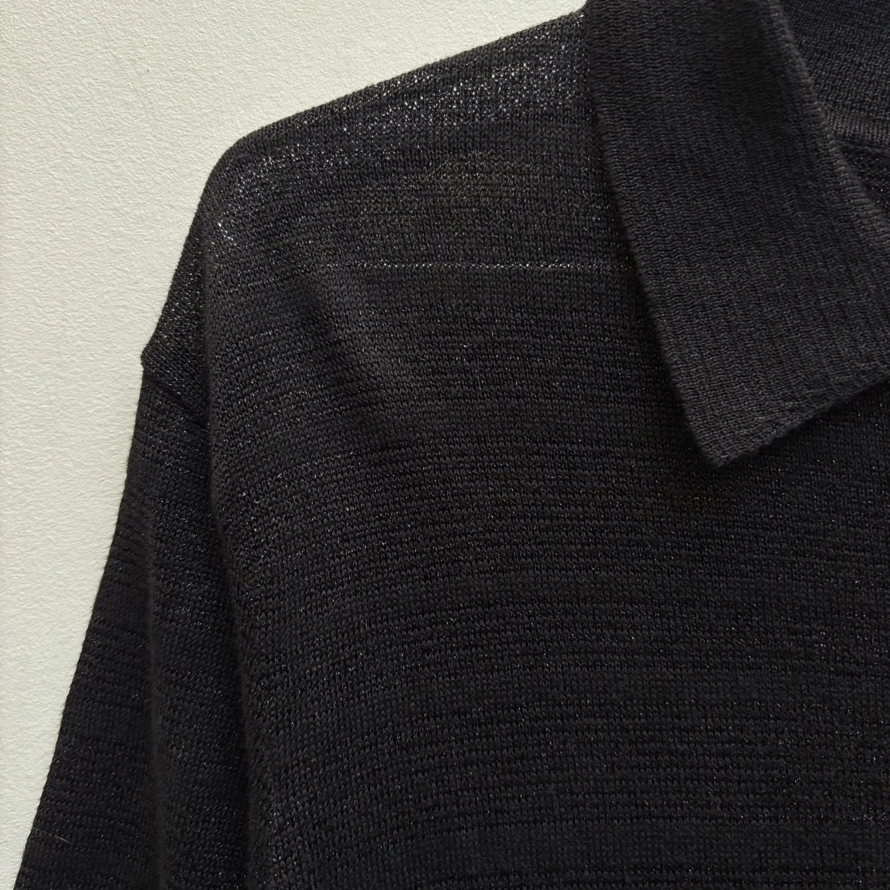 FW18 Saint Laurent Paris Striped Knit Polo - Image 5