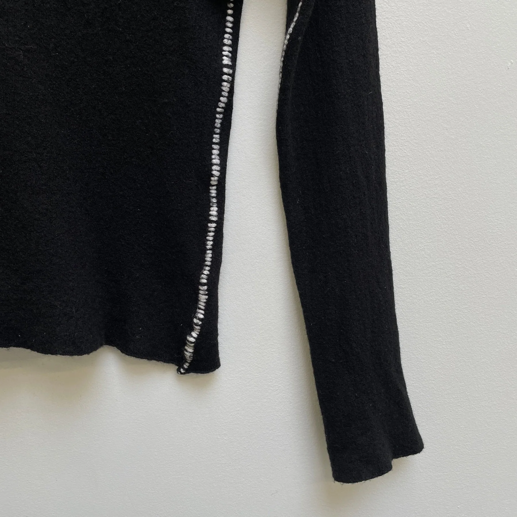 FW19 Ann Demeulemeester Contrast Stitching Wool Sweater - Image 10