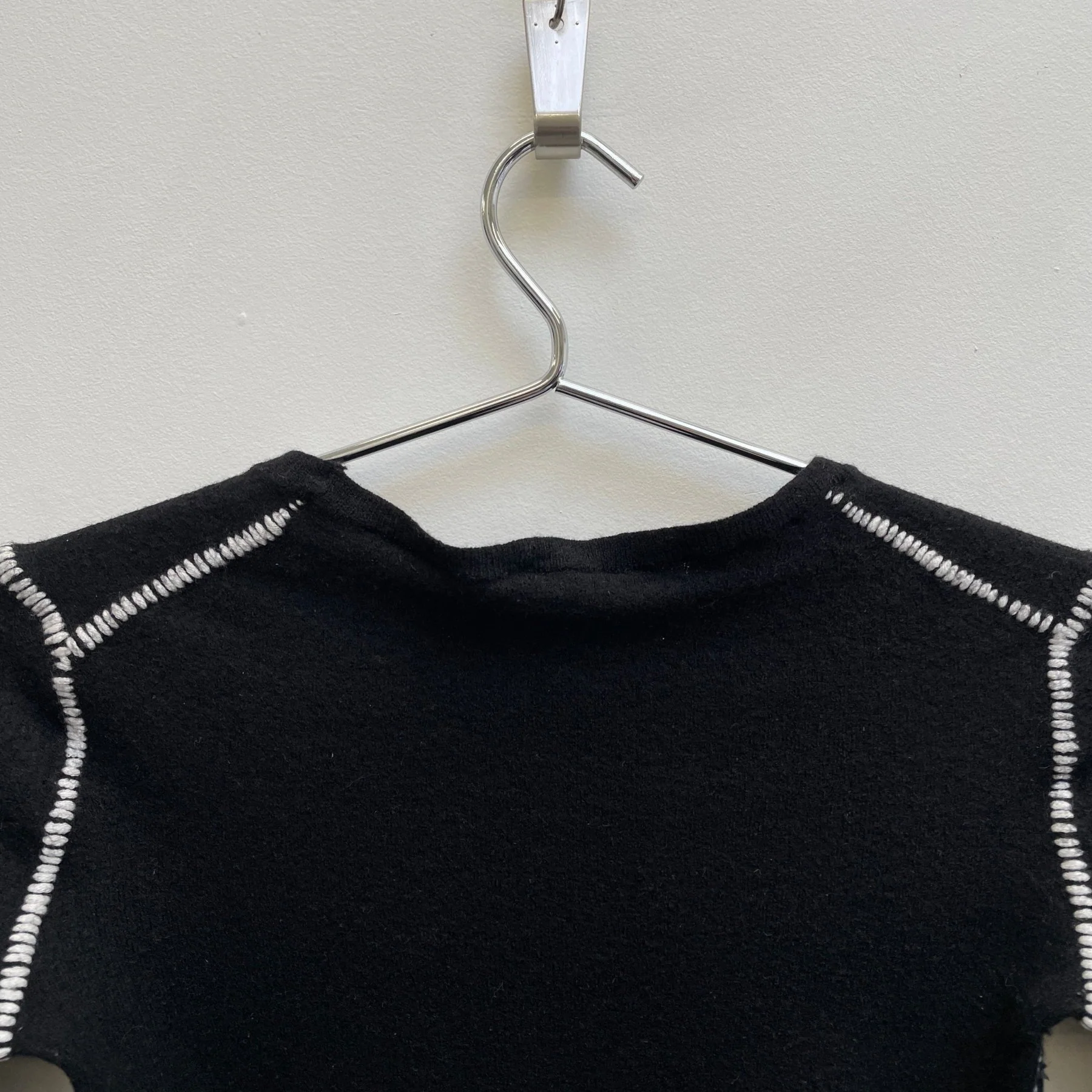 FW19 Ann Demeulemeester Contrast Stitching Wool Sweater - Image 7