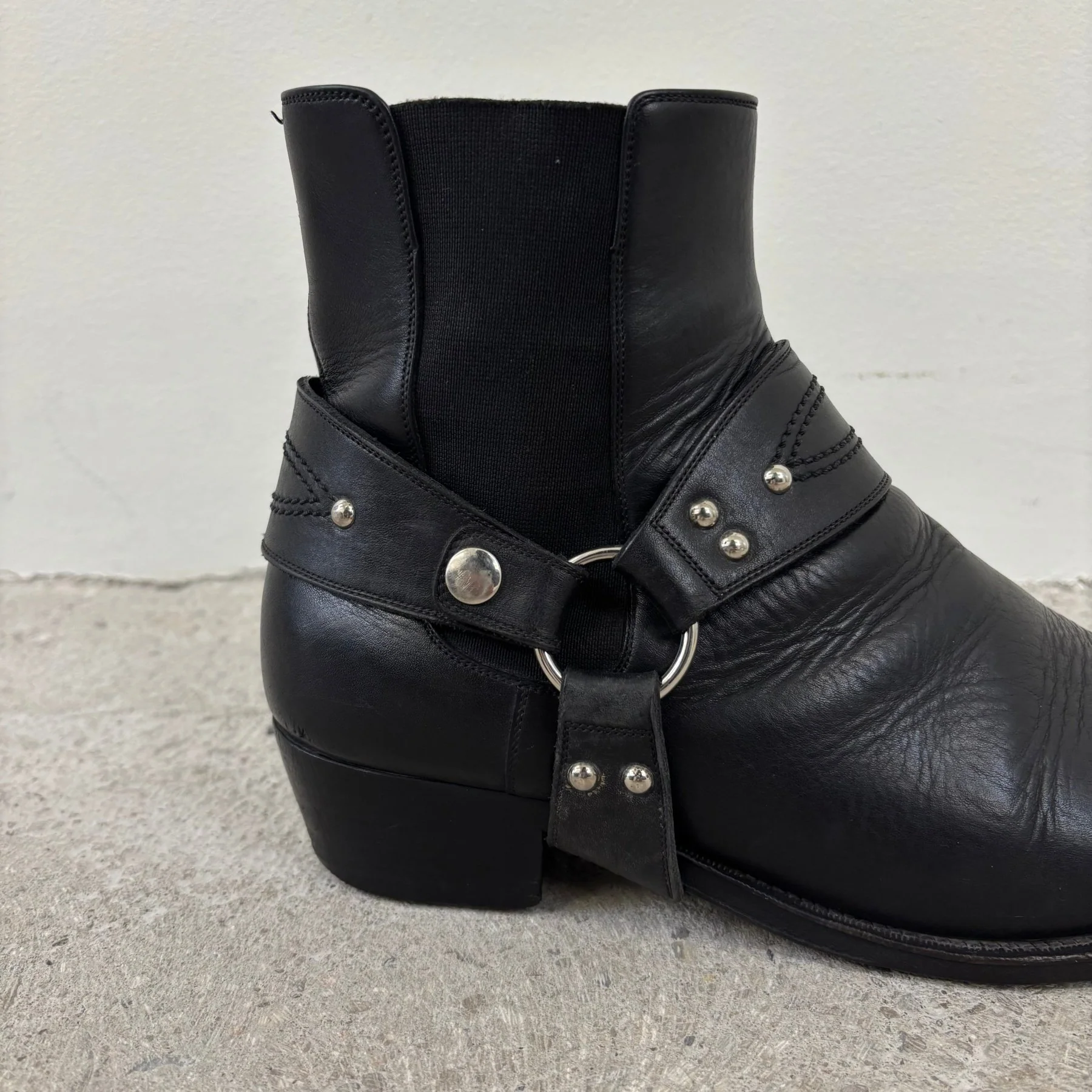 FW20 Celine Harness Camargue Leather Boots - Image 5