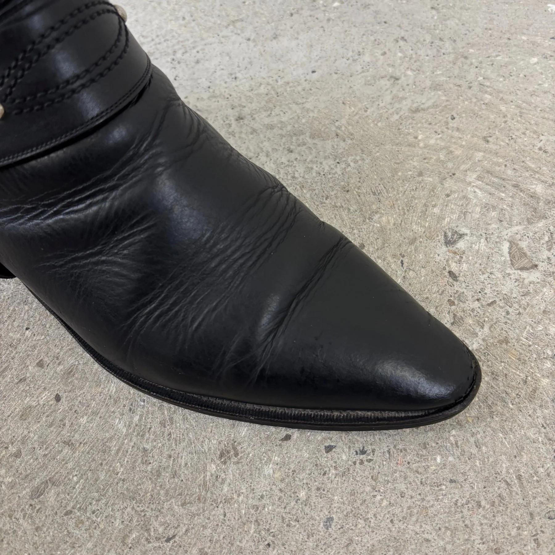 FW20 Celine Harness Camargue Leather Boots - Image 7